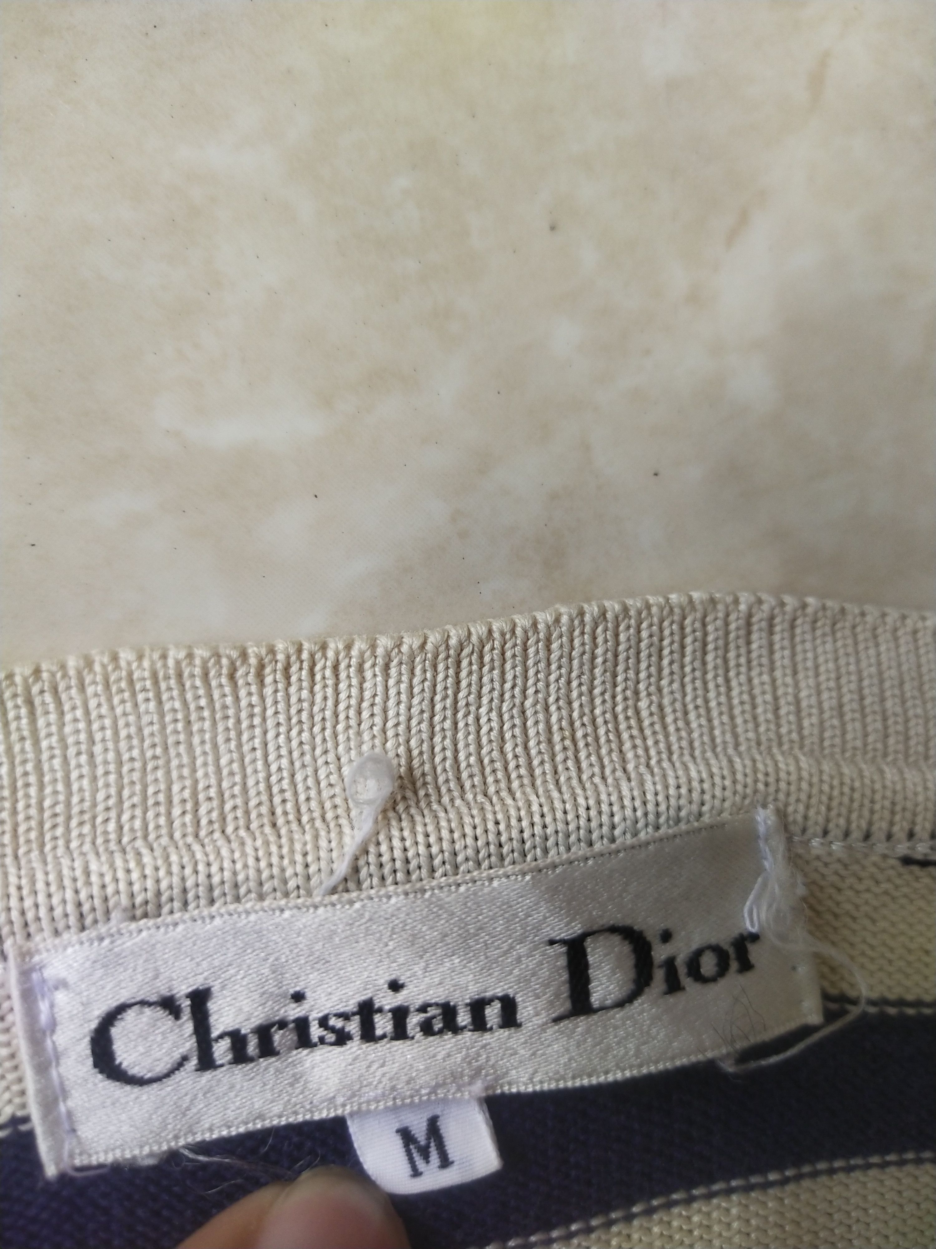 Christian Dior Monsieur 1990s Christian Dior Nautical Striped Knit Top Vintage Size M / US 6-8 / IT 42-44 - 4 Thumbnail