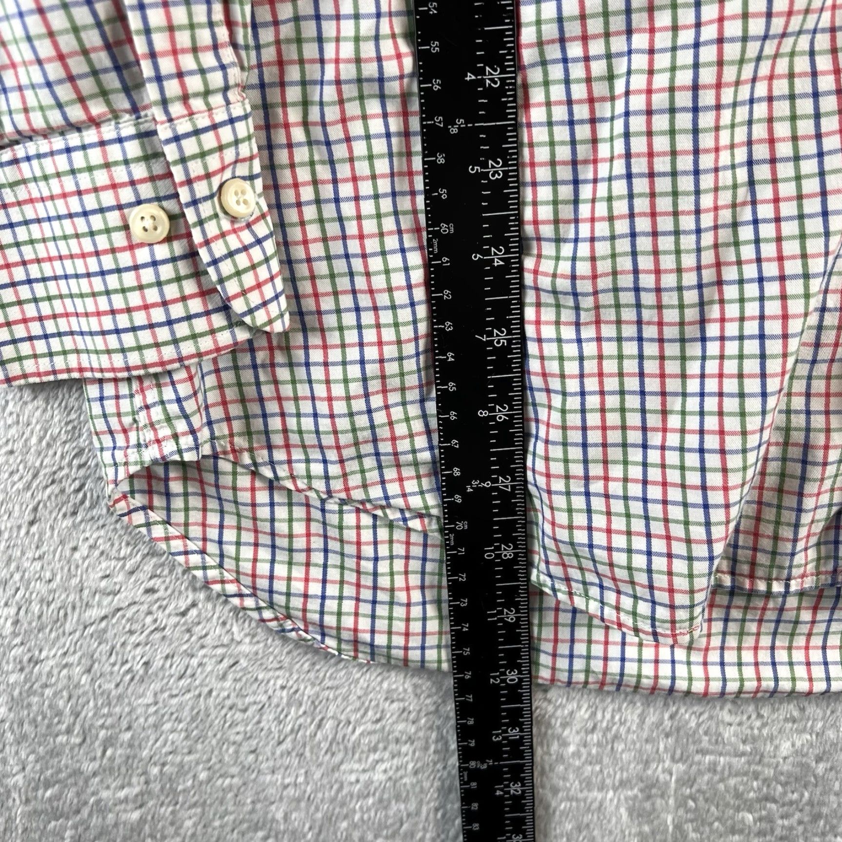 Peter Millar Peter Millar Mens Plaid Button-Up Shirt M White Check Long Sleeve LS Button-Up Pocket Preppy All Seasons Regular Mens Size US M / EU 48-50 / 2 - 7 Thumbnail