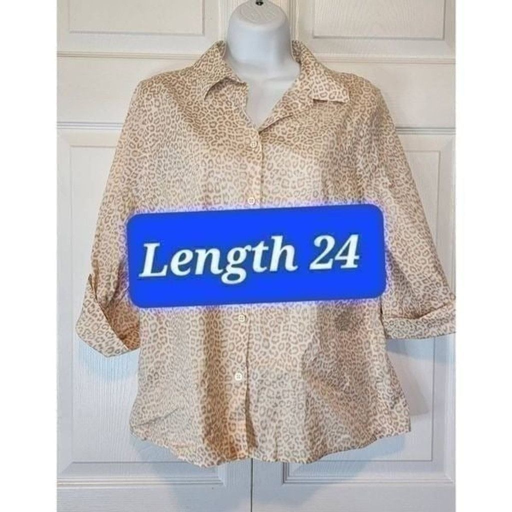Chicos Chico's Animal Print Blouse Size L / US 10 / IT 46 - 5 Thumbnail