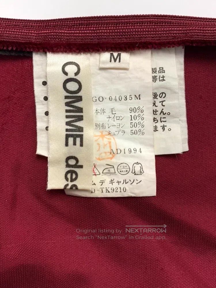 Comme des Garcons Comme Des Garcons Fulling Period Wine Red Velvet Patchwork Size M / US 6-8 / IT 42-44 - 4 Thumbnail