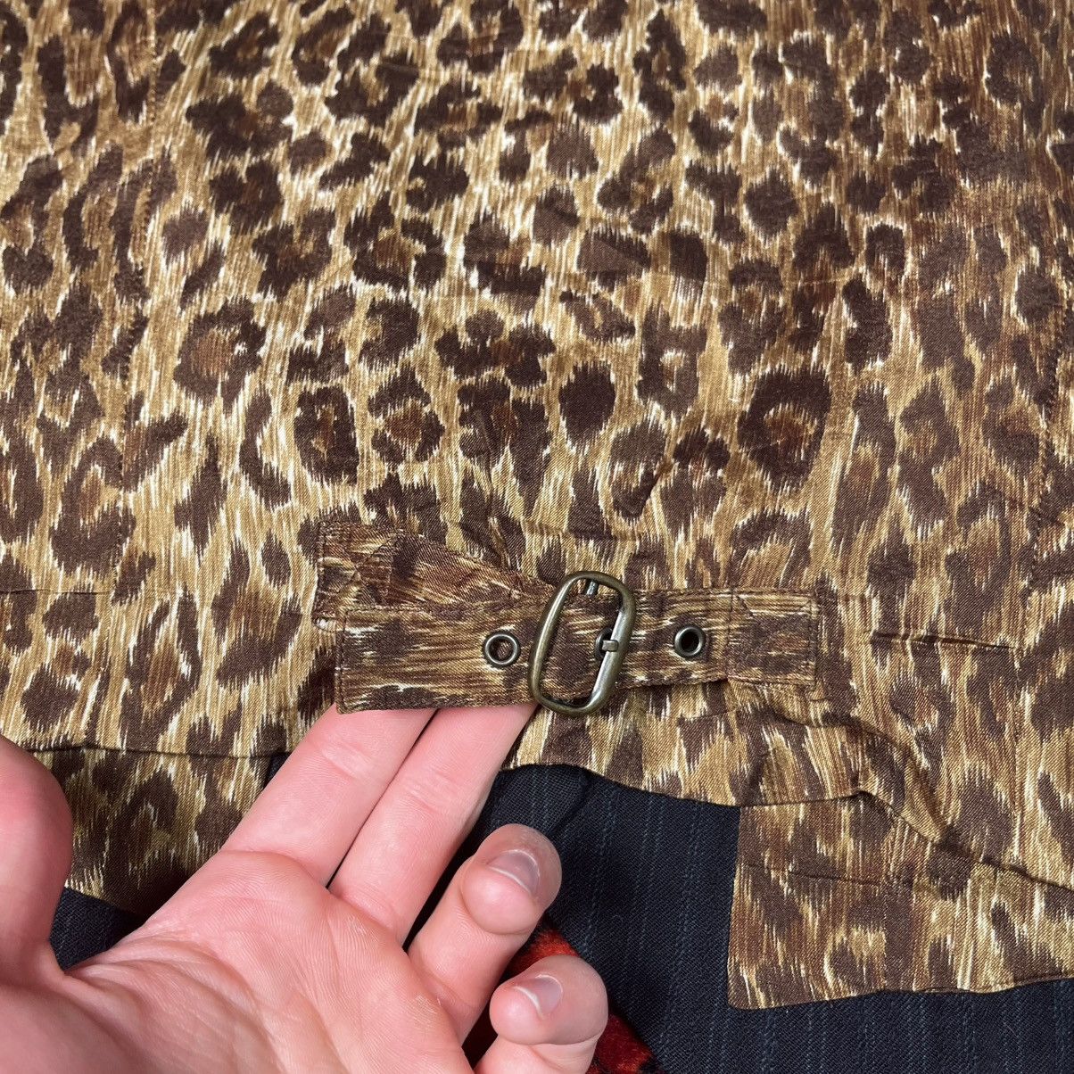 Dolce & Gabbana Dolce & Gabbana Vest Black Pinstripe Leopard Back Waistcoat Size S / US 4 / IT 40 - 6 Thumbnail