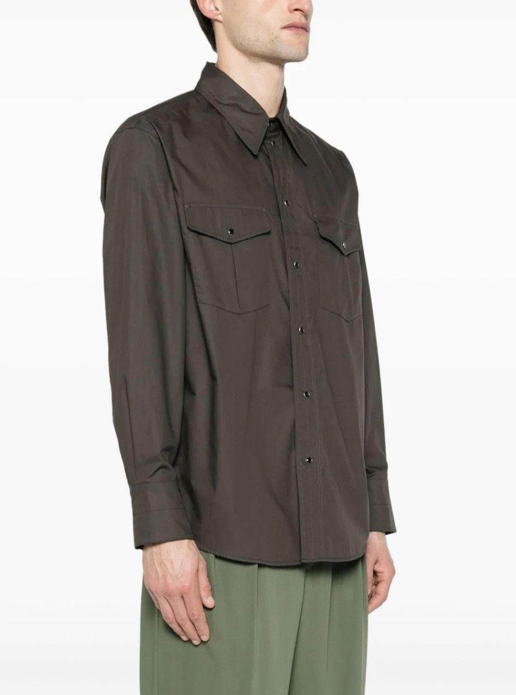 Lemaire S/S 24 ‘Espresso’ Cotton Western Shirt Size US L / EU 52-54 / 3 - 19 Thumbnail