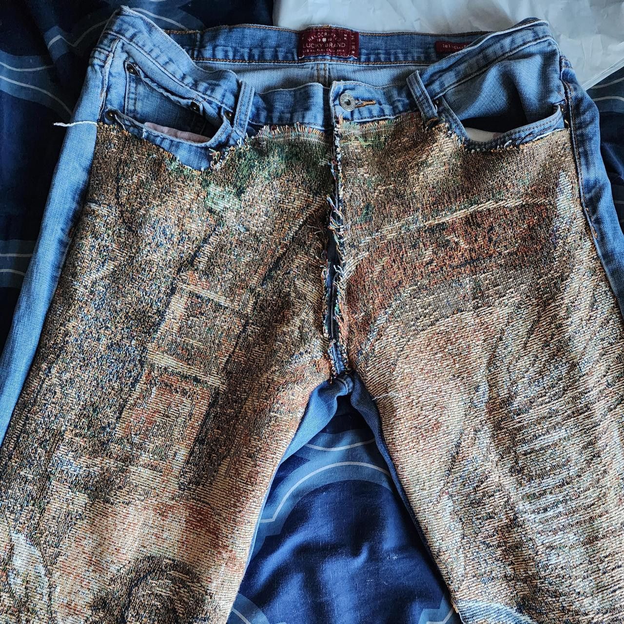 Tornado Mart 1 of 1 Custom Angel Tapestry Jeans Size US 36 / EU 52 - 3 Thumbnail