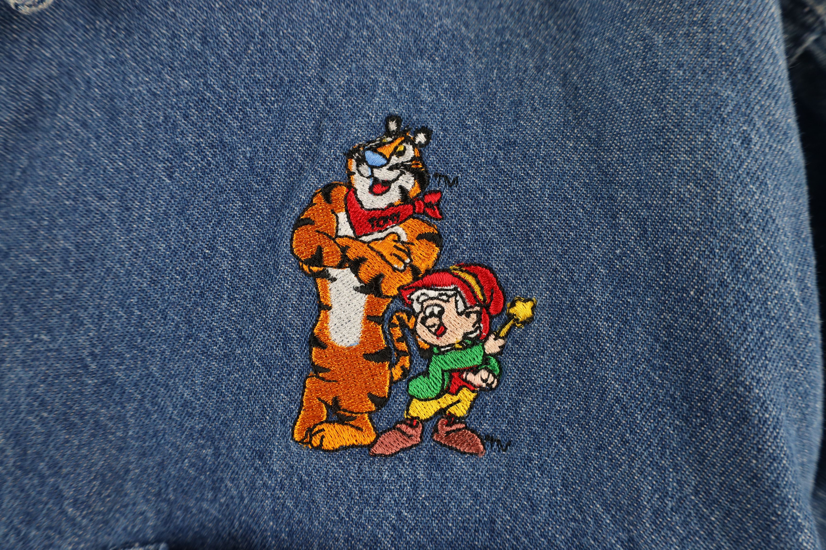 Vintage Vintage 90s Tony the Tiger Keebler Elf Denim Button Shirt Size S / US 4 / IT 40 - 4 Thumbnail