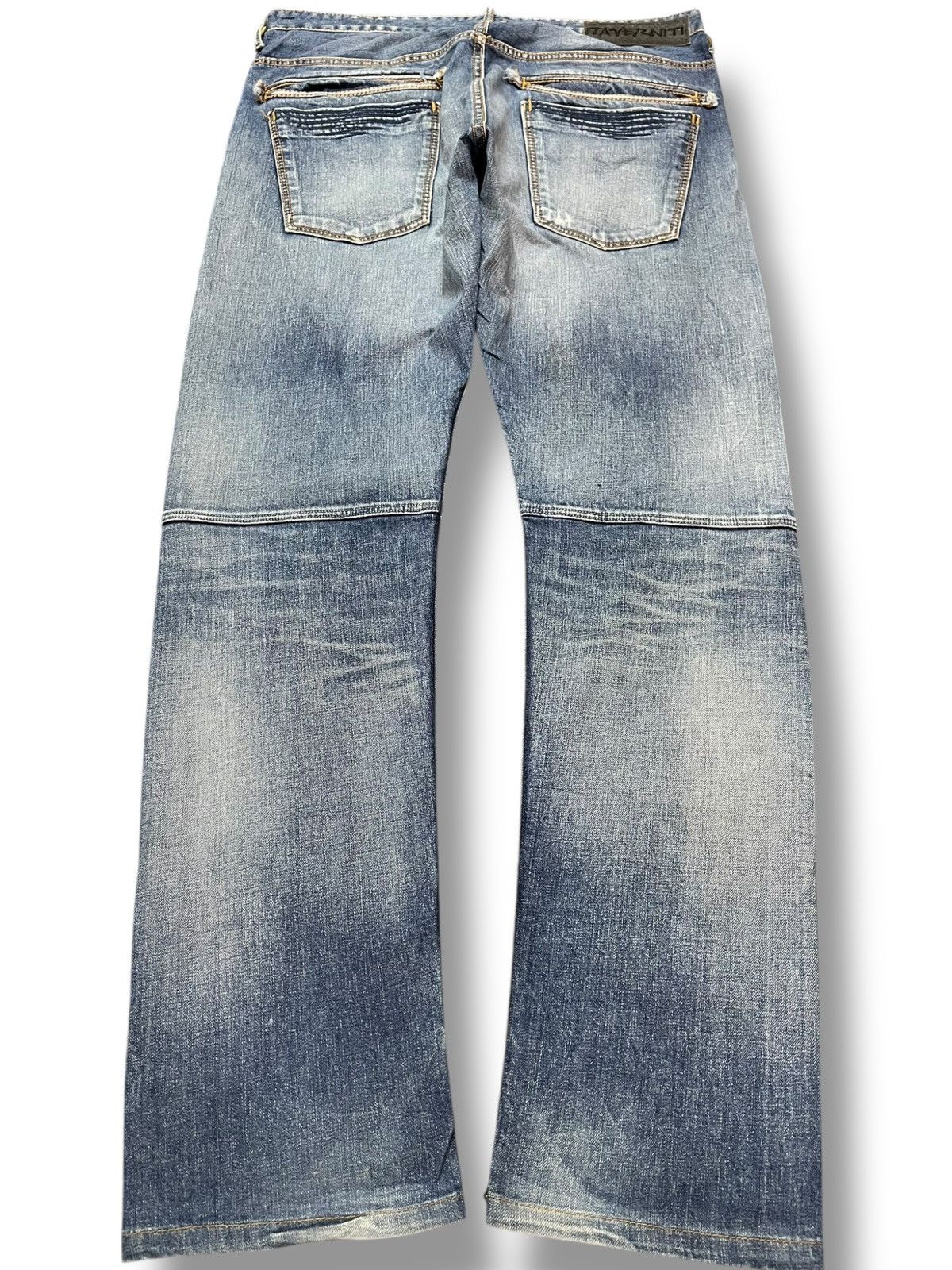 Jimmy Taverniti Vintage Jimmy Taverniti Curve Leg Distressed Denim Size US 33 - 5 Thumbnail