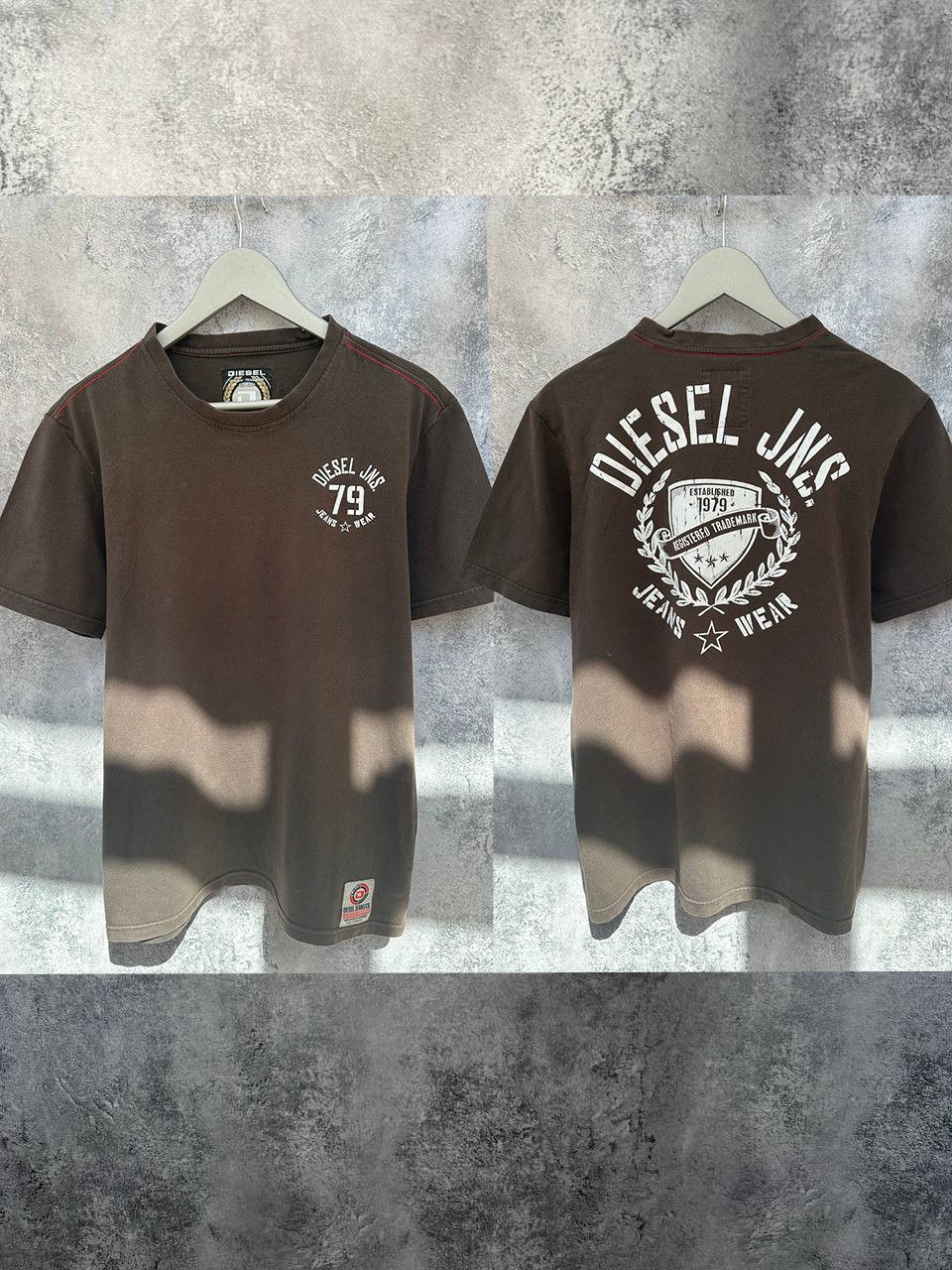 Diesel Diesel Vintage Denim Rare Crew Neck T-Shirt Tee Big Logo Size US XL / EU 56 / 4 - 1 Thumbnail