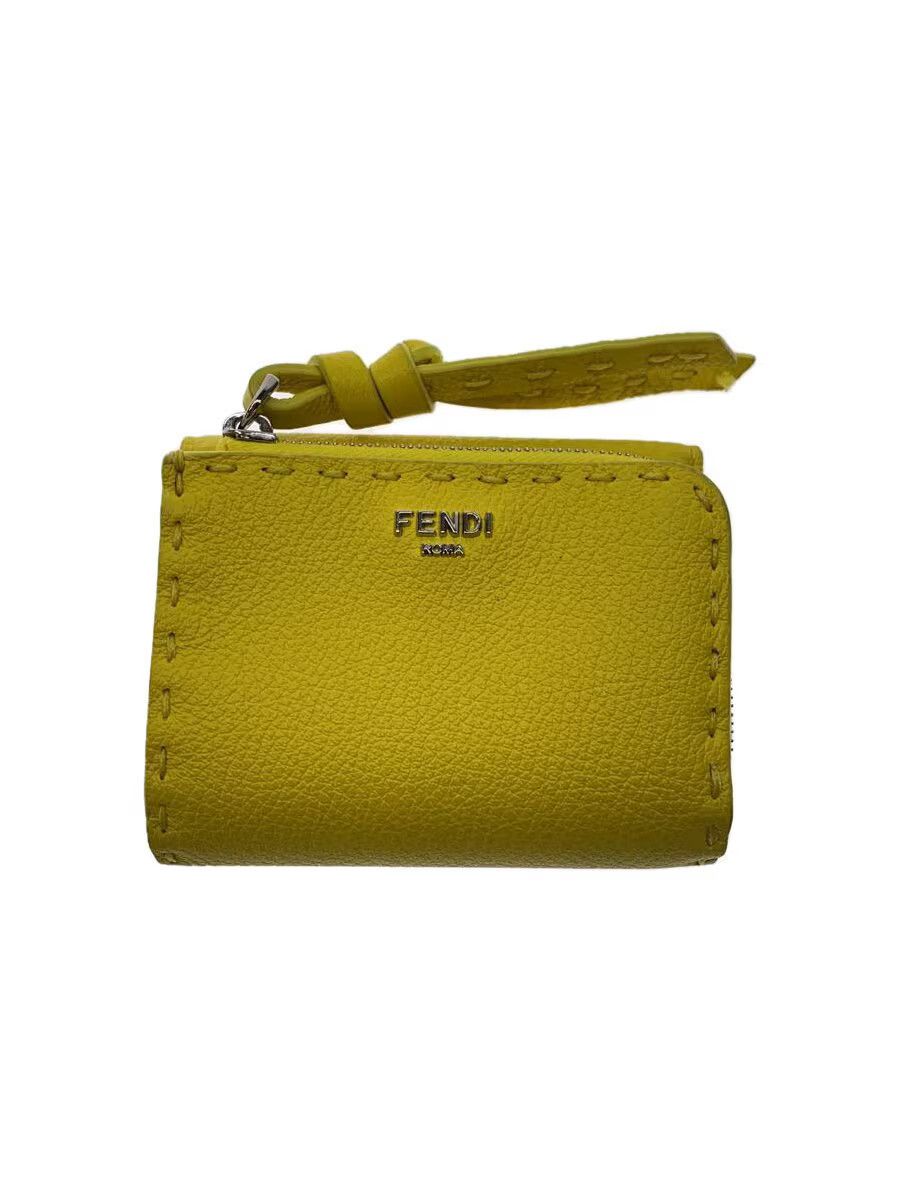 Fendi Fendi Leather Tri-Fold Wallet Yellow Size ONE SIZE - 1 Thumbnail