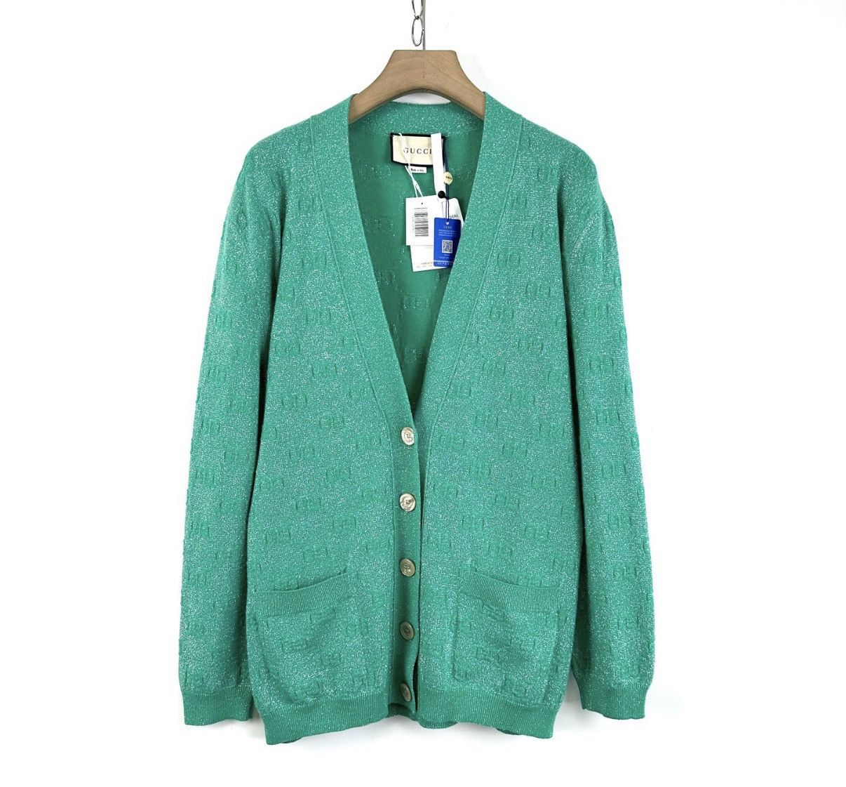 Gucci Gucci Double G Logo Long Sleeve Cardigan K12 Size M / US 6-8 / IT 42-44 - 1 Thumbnail