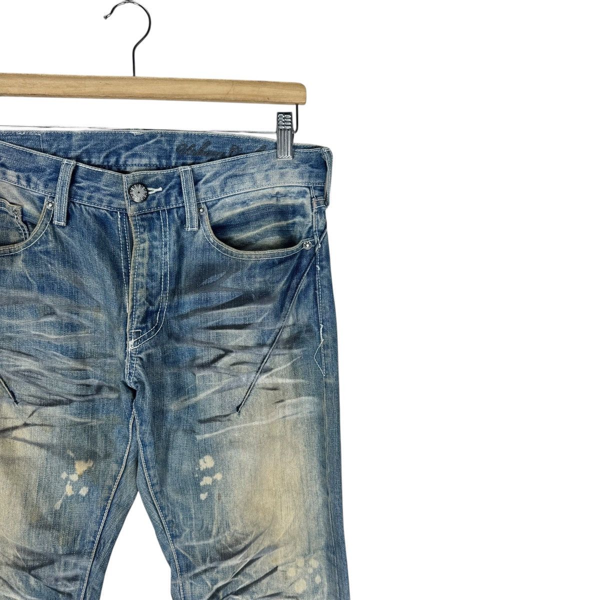 Urban Outfitters 🌟URBAN CRAFT DENIM PAINT SPLATTER PANTS Size US 32 / EU 48 - 4 Thumbnail