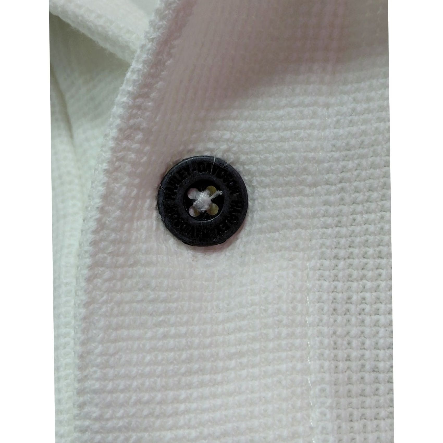 Harley Davidson VINTAGE Harley Davidson Polo Shirt XL White Solid Knit Mens Size US XL / EU 56 / 4 - 3 Thumbnail
