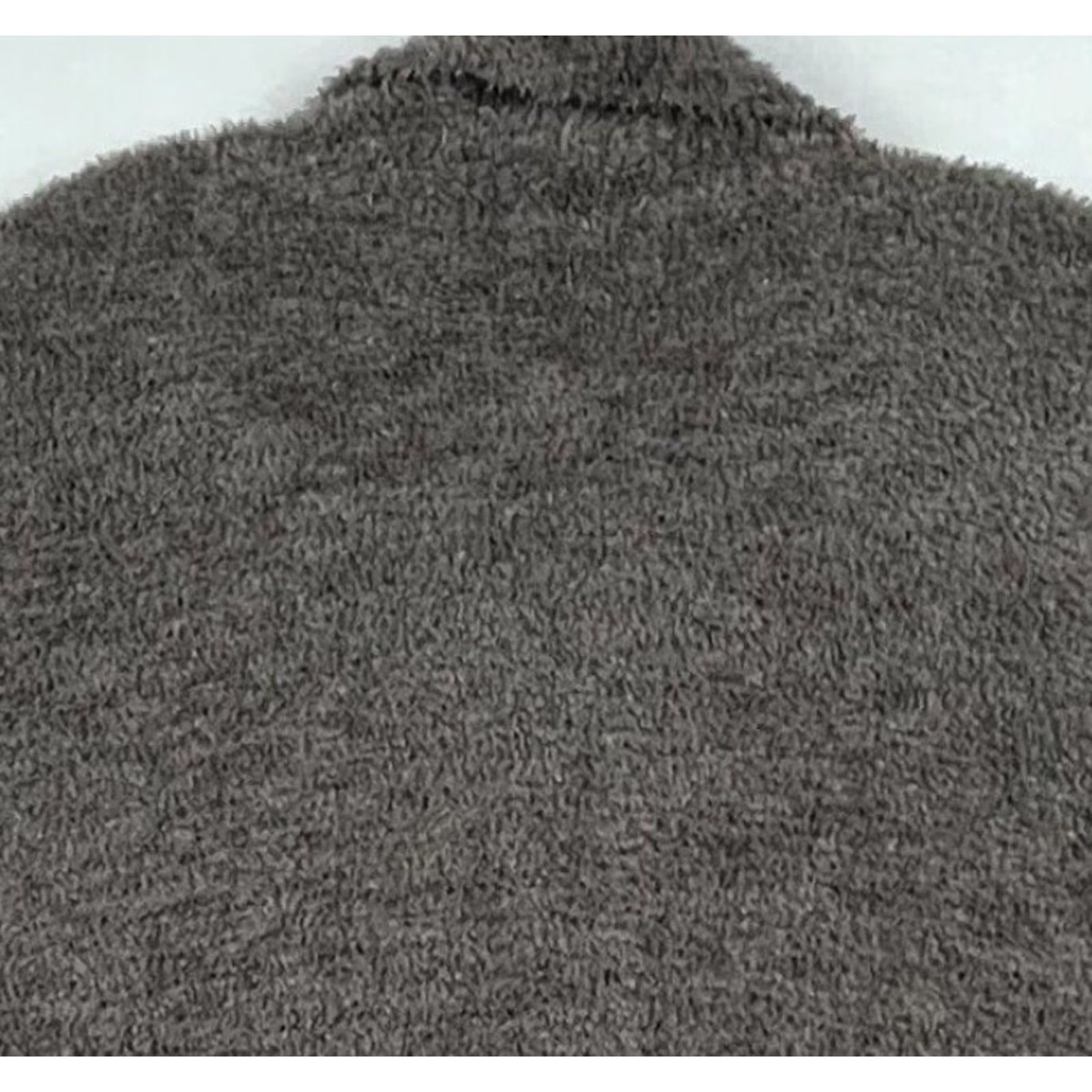 Vintage Susina Cardigan Sweater Womens Large Gray Brown Polyester Plush Classic Collared Size L / US 10 / IT 46 - 3 Thumbnail
