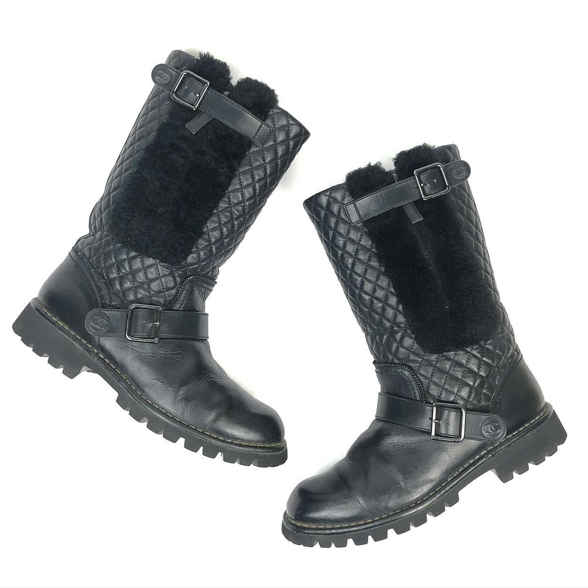 Chanel Chanel Karl Lagerfeld moto boots Size US 9 / IT 39 - 2 Thumbnail
