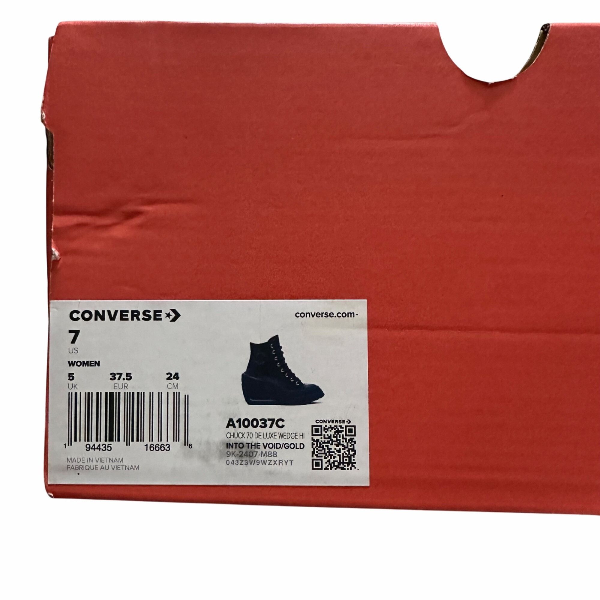 Converse ❤️Chuck 70 De Luxe Wedge Platform Leather Sneakers 7 Women's Size US 7 / IT 37 - 8 Thumbnail
