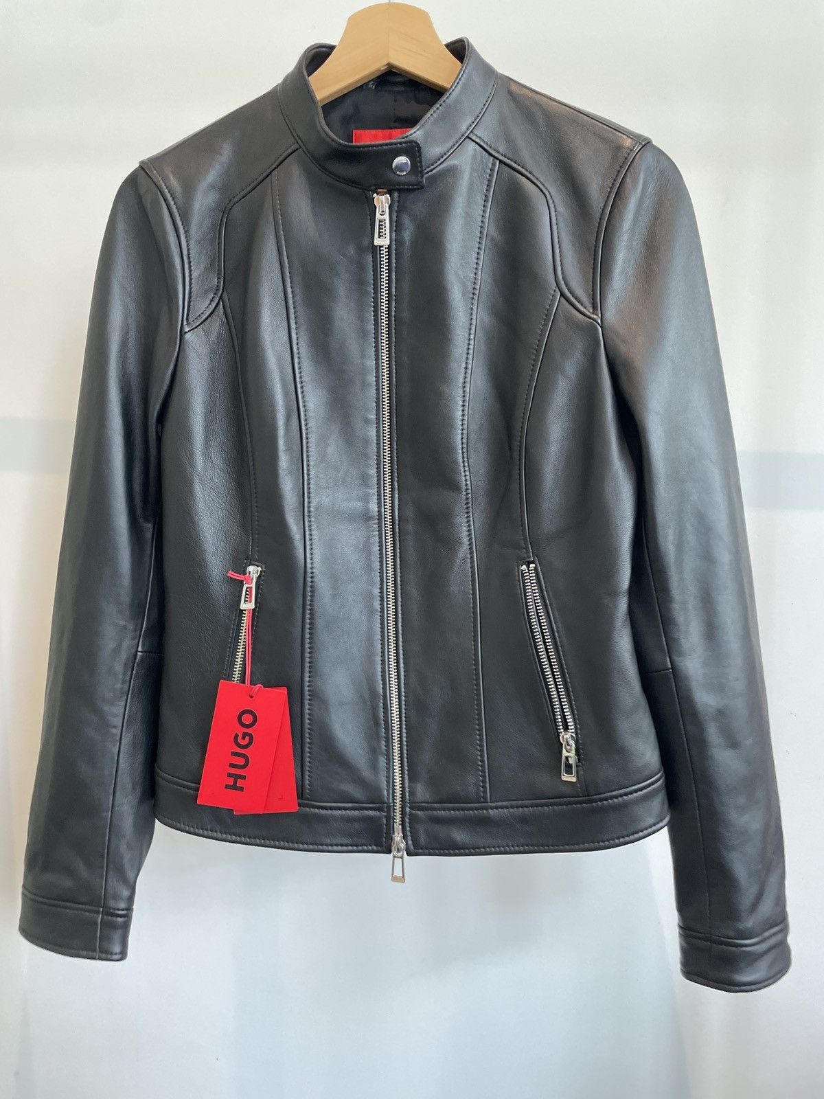 Hugo × Hugo Boss Hugo Boss black leather jacket Size S / US 4 / IT 40 - 2 Thumbnail