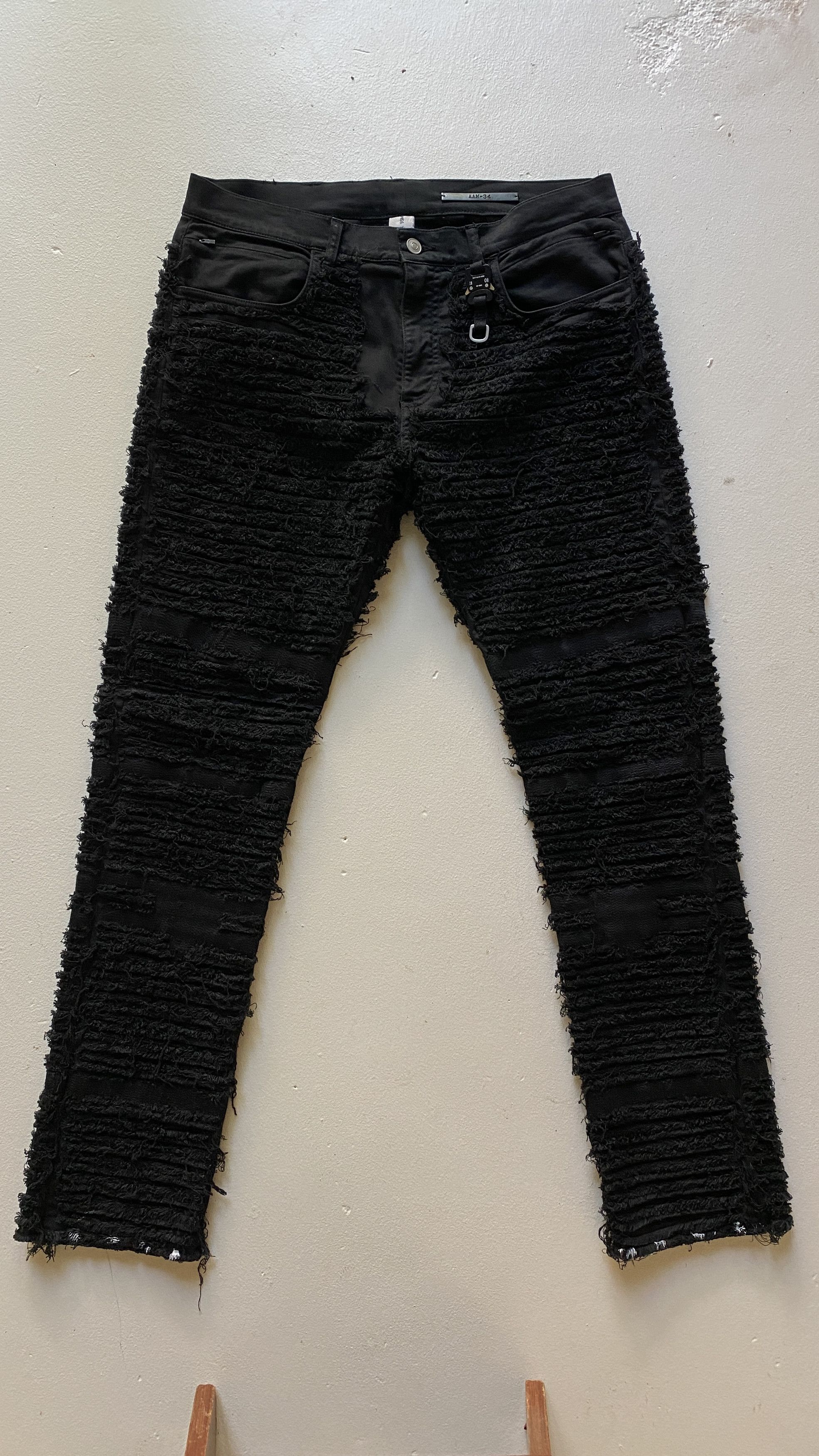 Alyx x Bleackmeans shredded denim blue