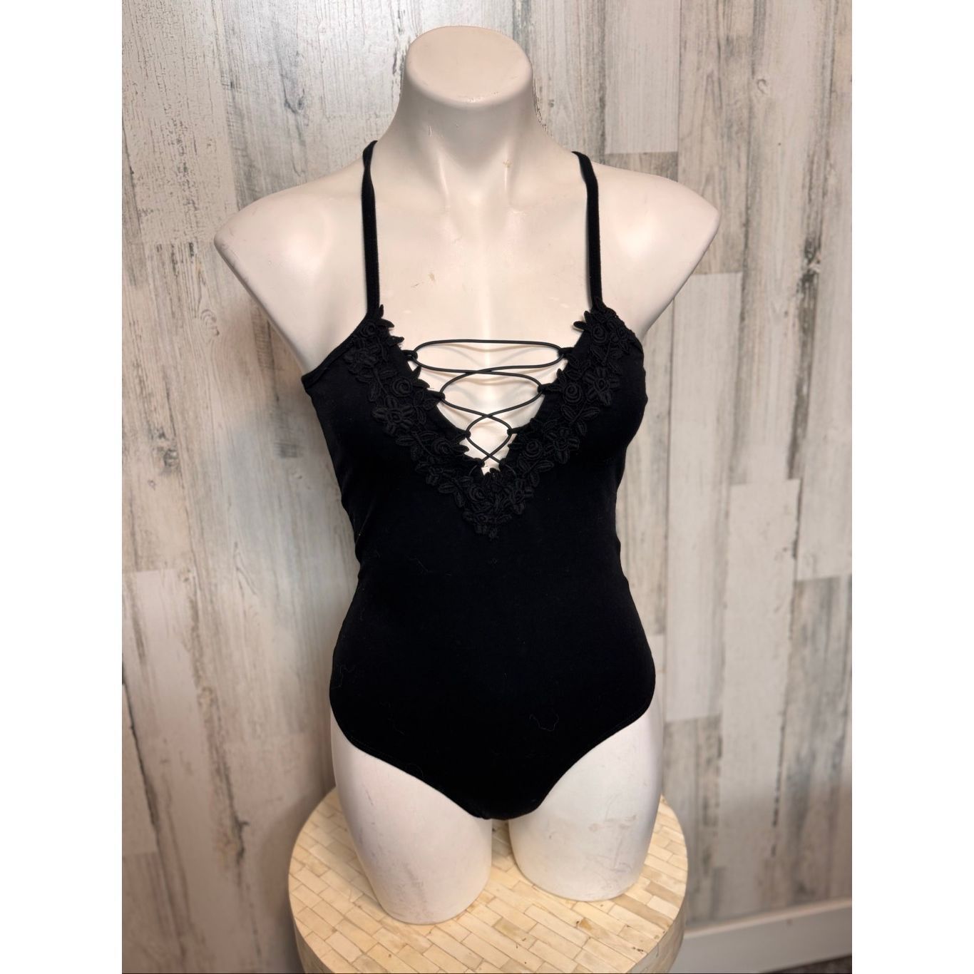 Guess Guess Black Lace-Up Bodysuit Size M Size M / US 6-8 / IT 42-44 - 4 Thumbnail
