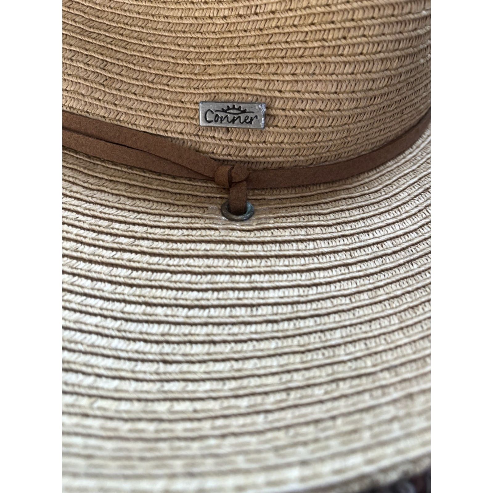 Vintage Connor Handmade 4” Wide Brim Natural Fibers Sun Hat For Camping Kayaking Garden Size ONE SIZE - 6 Thumbnail