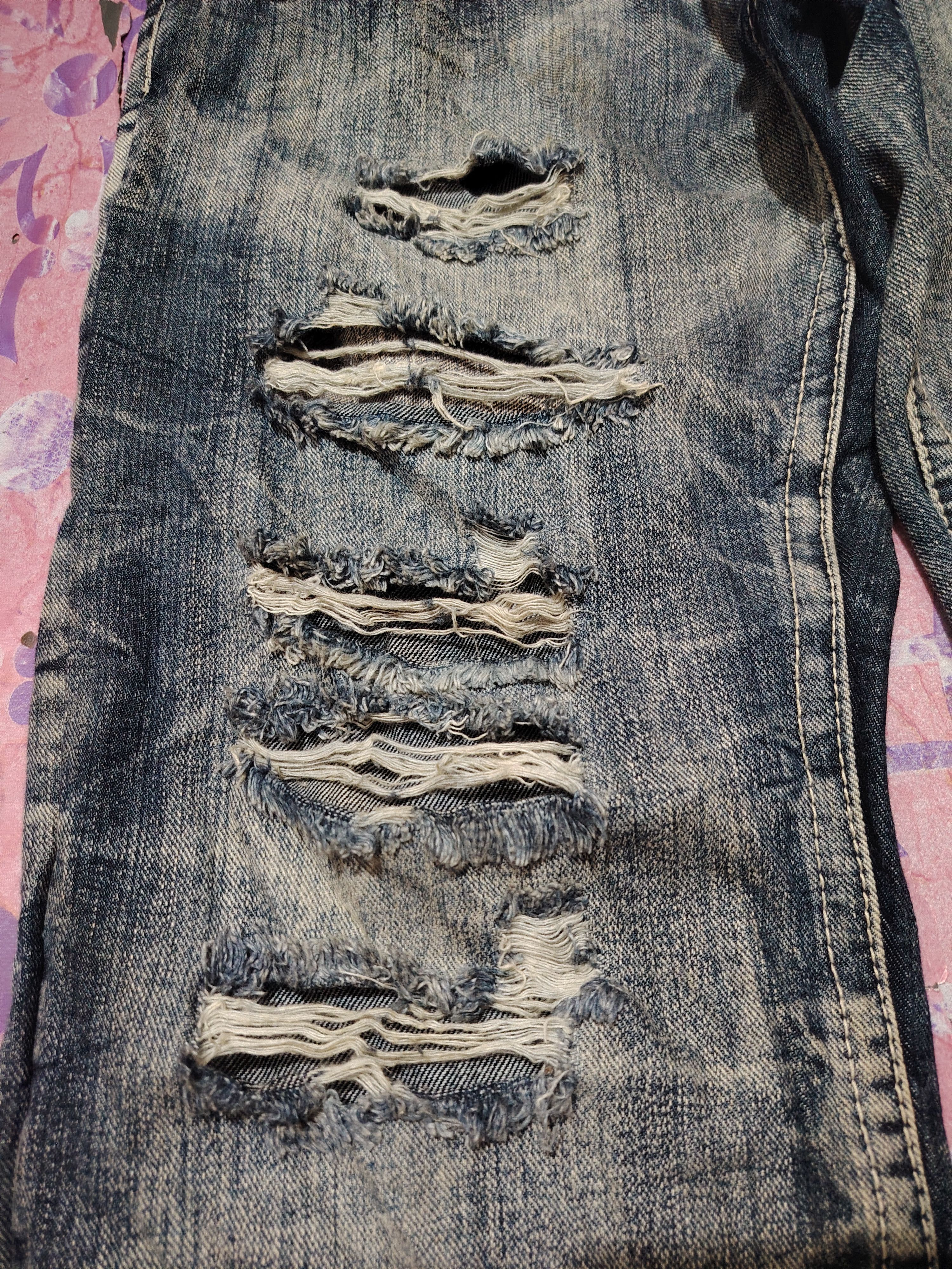 Who Decides War Japanese original Jeans Mudwash Rusty Distressed Jeans Size US 33 - 4 Thumbnail