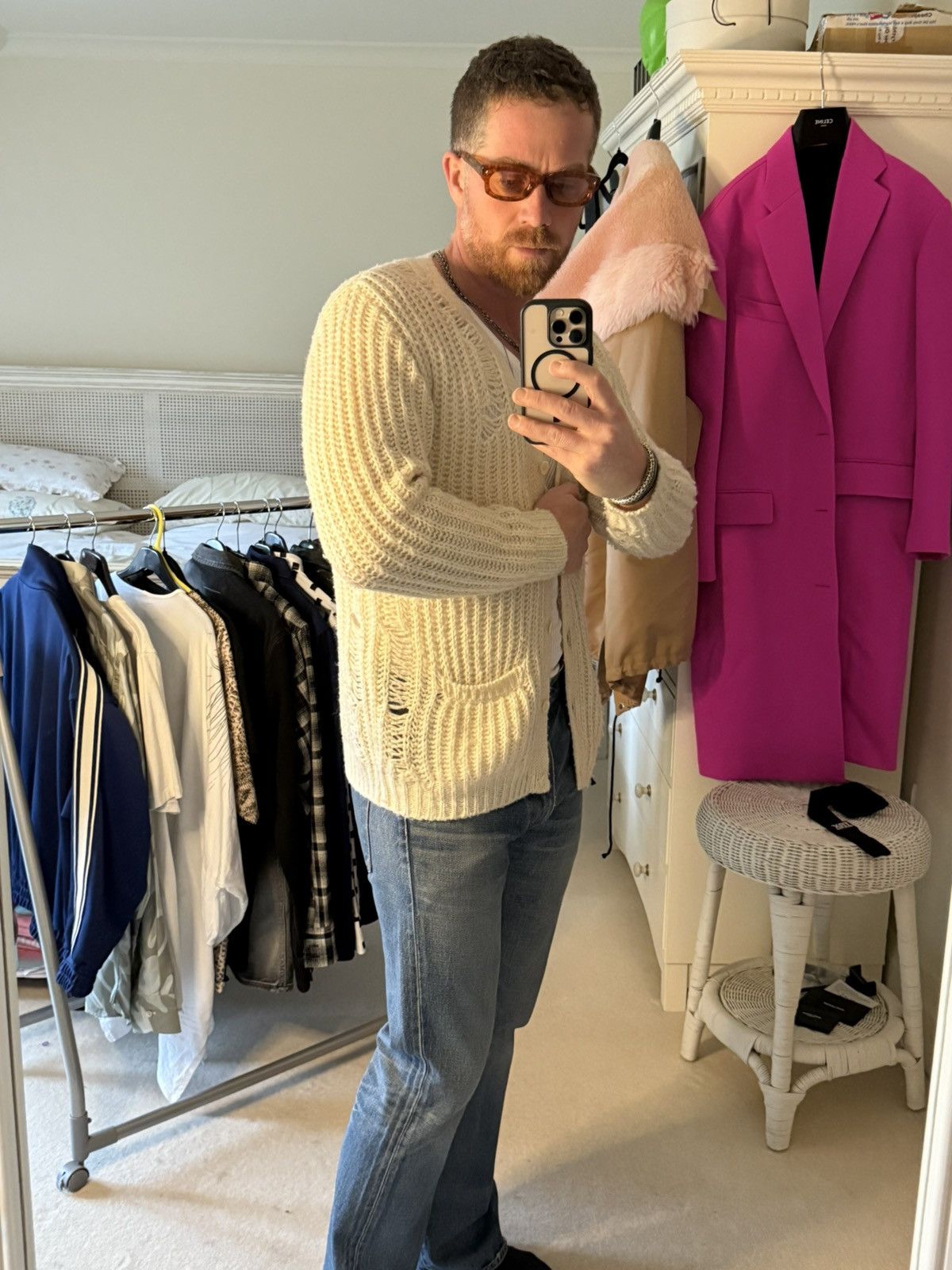 Saint Laurent Paris SS16 Saint Laurent surf sound Hedi destroyed cardigan XL Size US XL / EU 56 / 4 - 8 Thumbnail