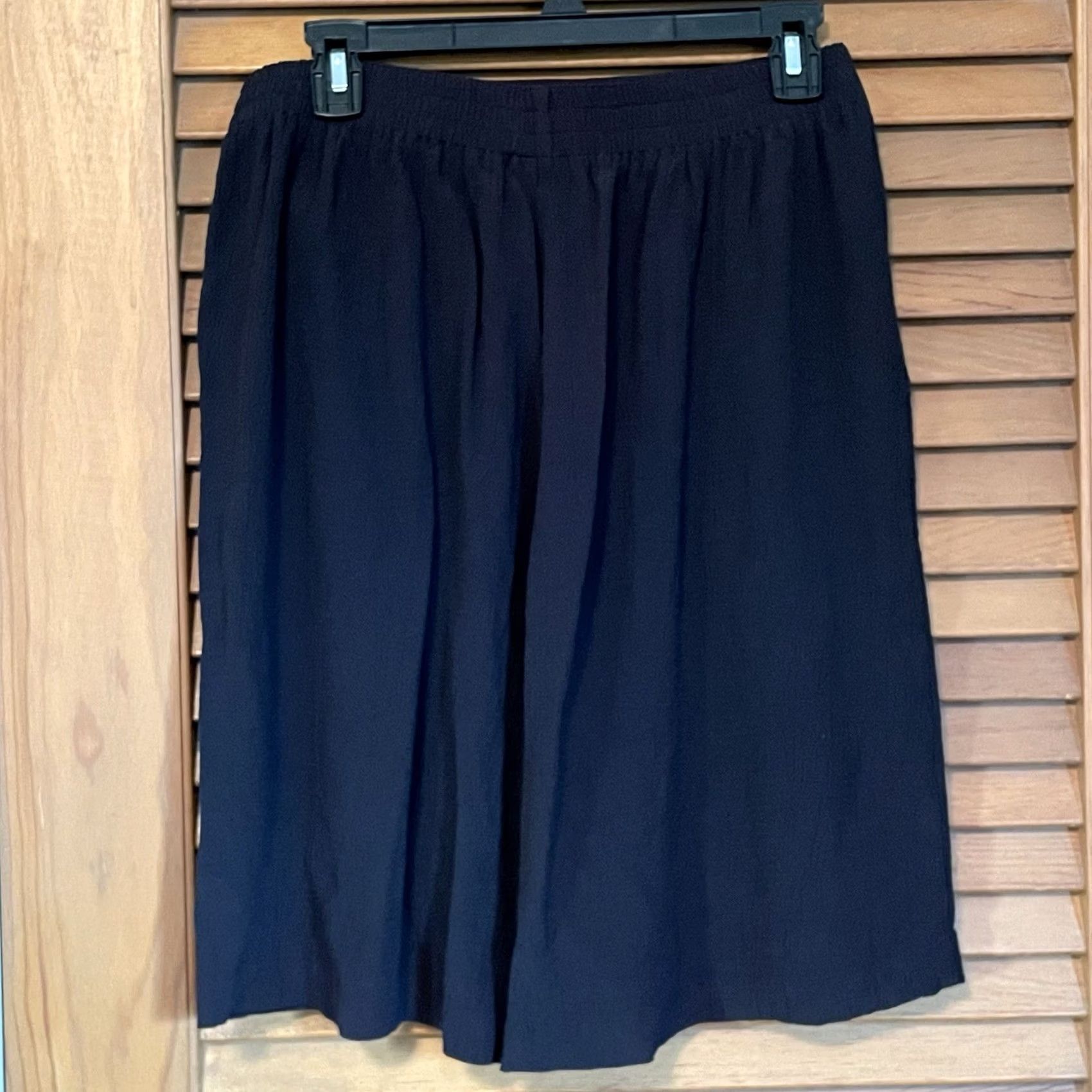 Vintage VTG Carole Little Skort Gauchos Culottes Navy Blue Size 12 Women Knee Length Zipper Button Pleated High Rise Vintage Size 34" / US 12 / IT 48 - 3 Thumbnail