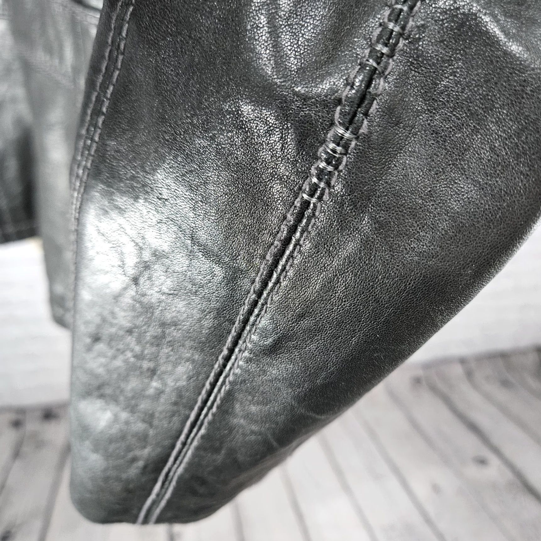 Vintage Marc New York Dark Brown Genuine Lambskin Leather Collared Full Zip Jacket XL Women Size XL / US 12-14 / IT 48-50 - 5 Thumbnail