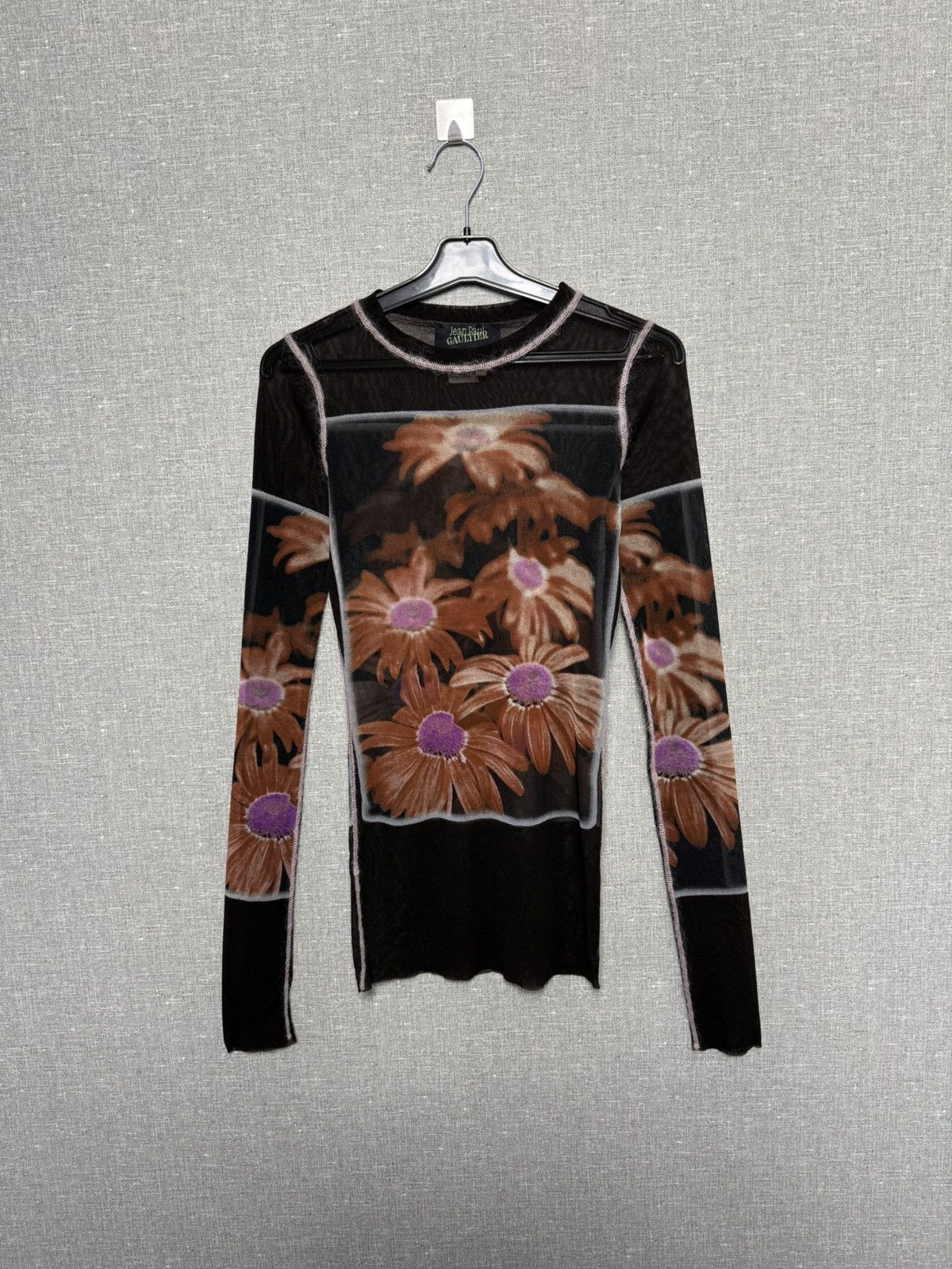 Jean Paul Gaultier Jean Paul Gaultier Sheer Mesh Floral Print Long Sleeve Top Size M / US 6-8 / IT 42-44 - 1 Thumbnail