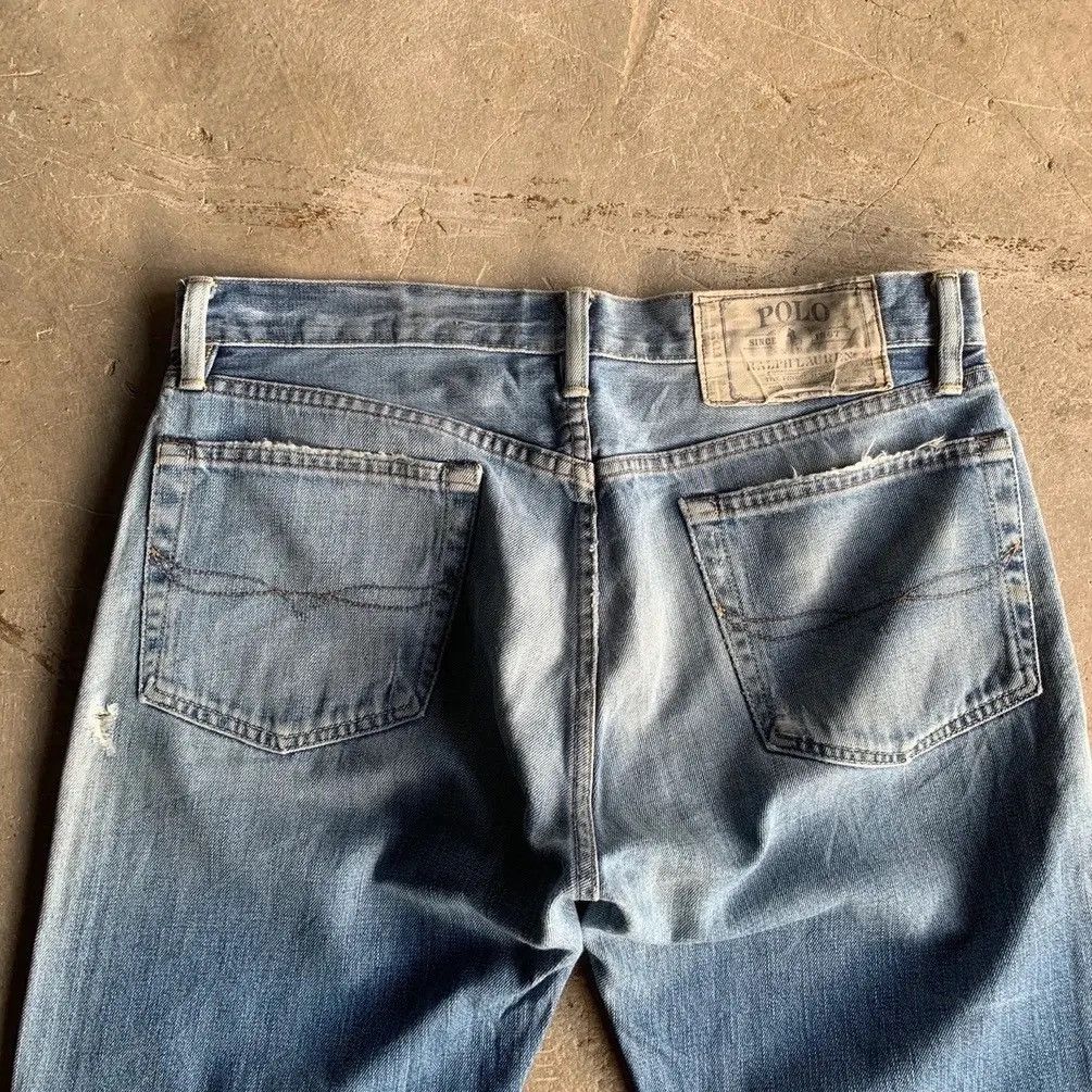 Polo Ralph Lauren PRL Polo Ralph Lauren Distressed Faded Jeans Ripped Denim Size US 33 - 12 Thumbnail