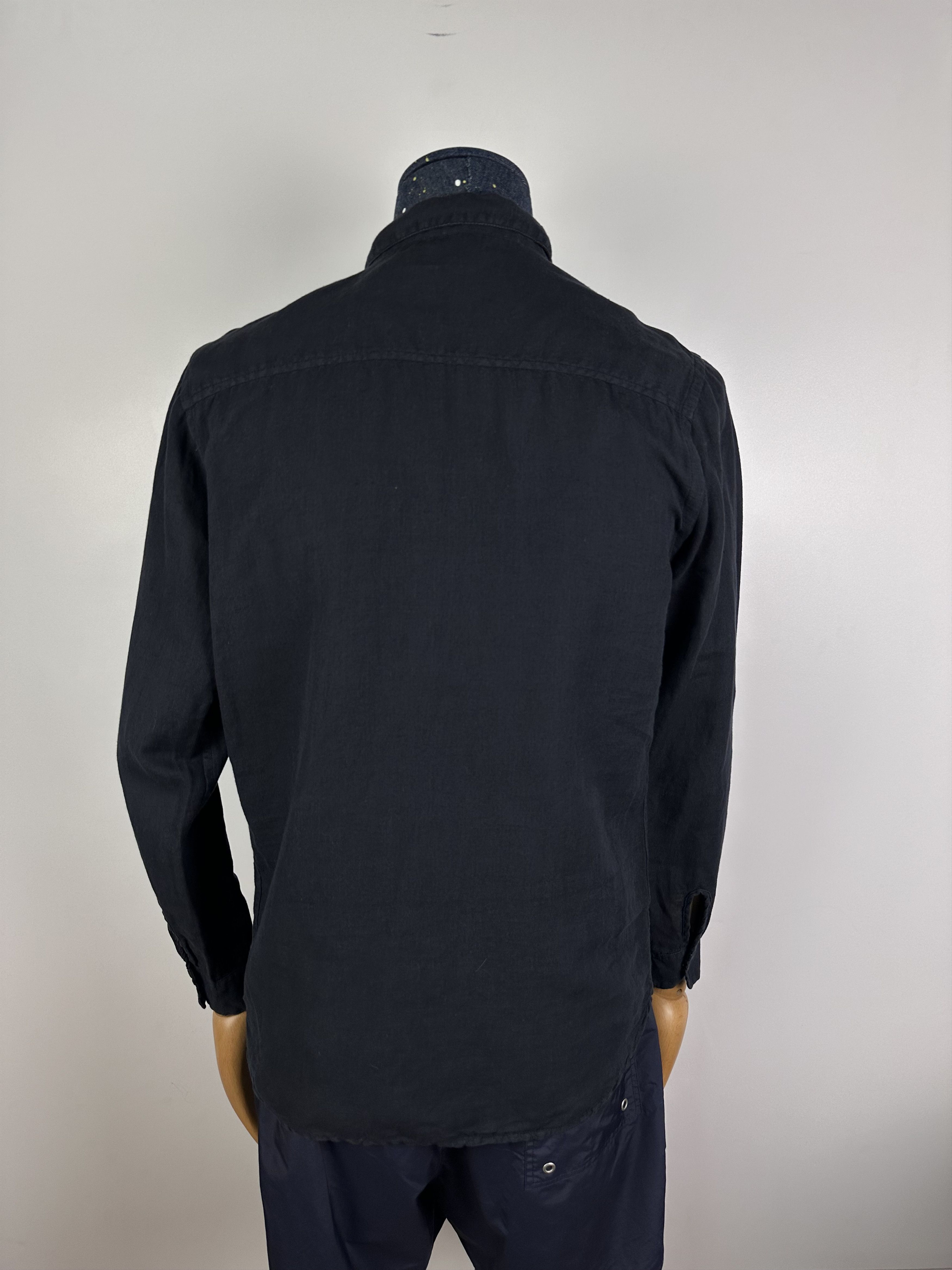 Folk Folk Linen Shir Long Sleeve Men's Size 2 Black Size 40S - 6 Thumbnail