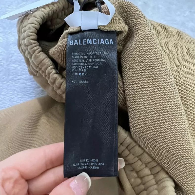 Balenciaga Balenciaga size XS Khaki Embroidered Logo Sweatpants Size US 27 - 4 Thumbnail