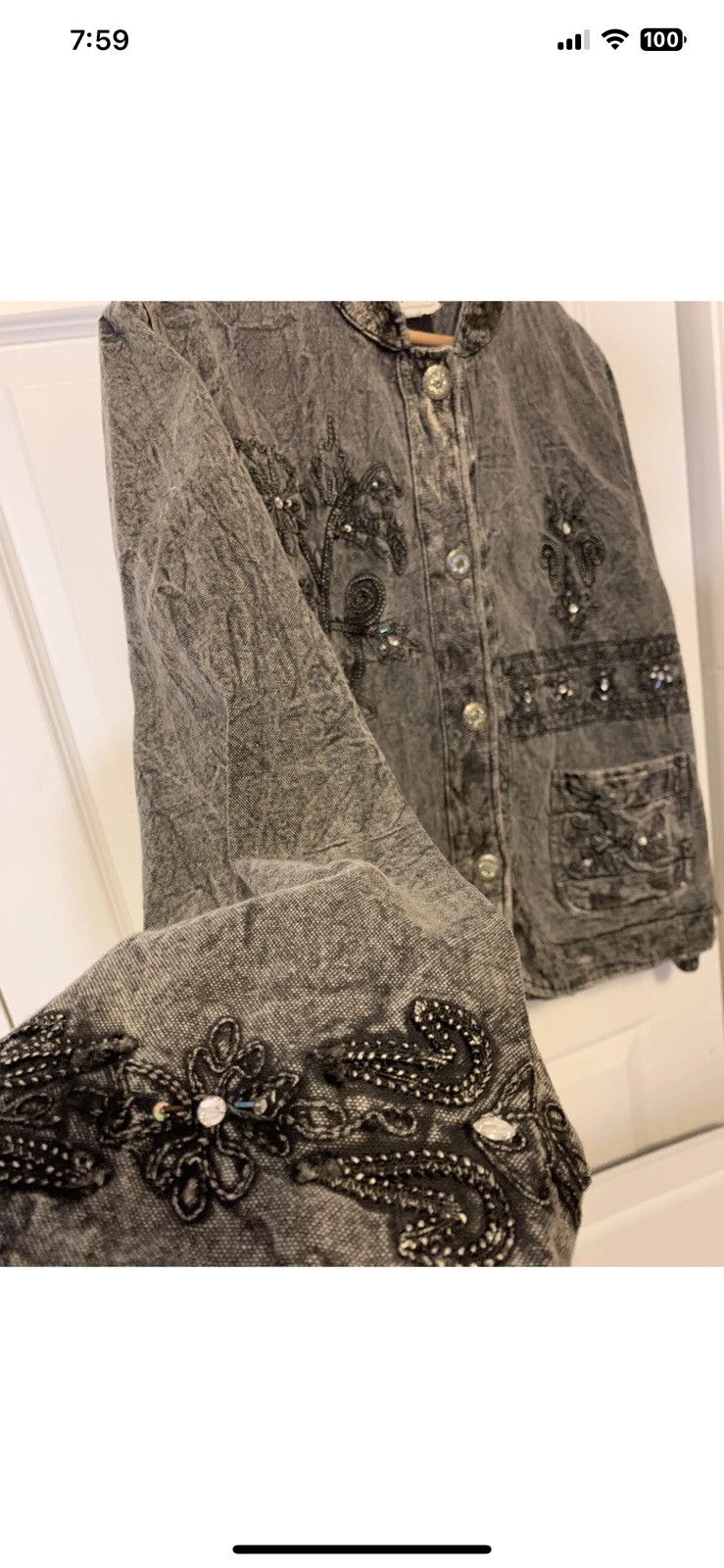 Other Vintage Flashback womens sz XL gray black jacket Size XL / US 12-14 / IT 48-50 - 6 Thumbnail
