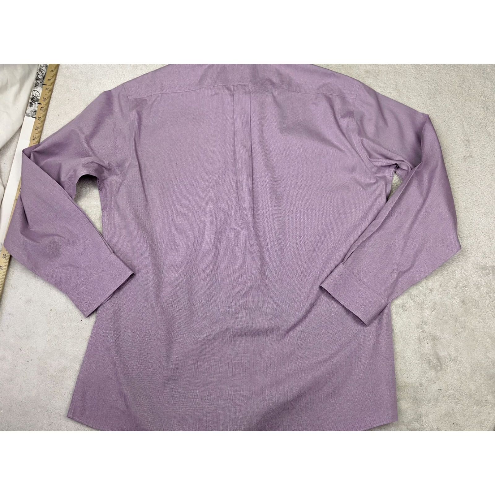 Joseph Joseph & Feiss Fitted Non Iron Mens Tall 18 Purple Weave Button Shirt Size US XXL / EU 58 / 5 - 7 Thumbnail