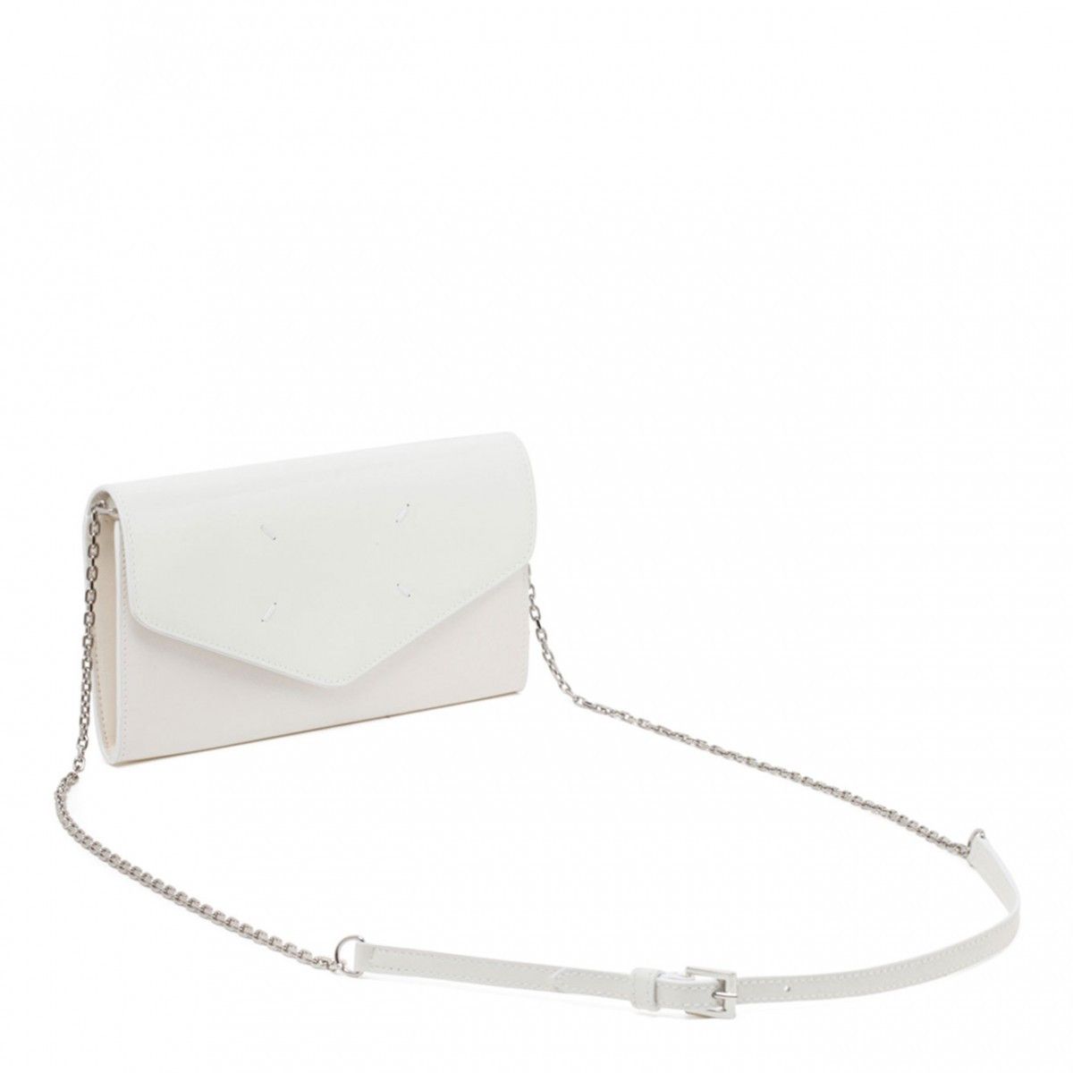 Maison Margiela o1w1db10525 Size: OS / Leather Clutch Bag in White Size ONE SIZE - 3 Thumbnail