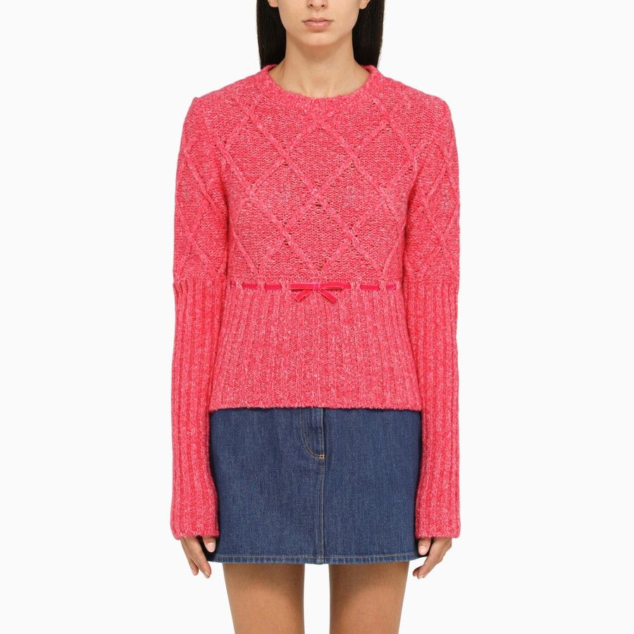image of Cormio O1D2Blof01223 Neck Jumper In Pink, Women's (Size Small)