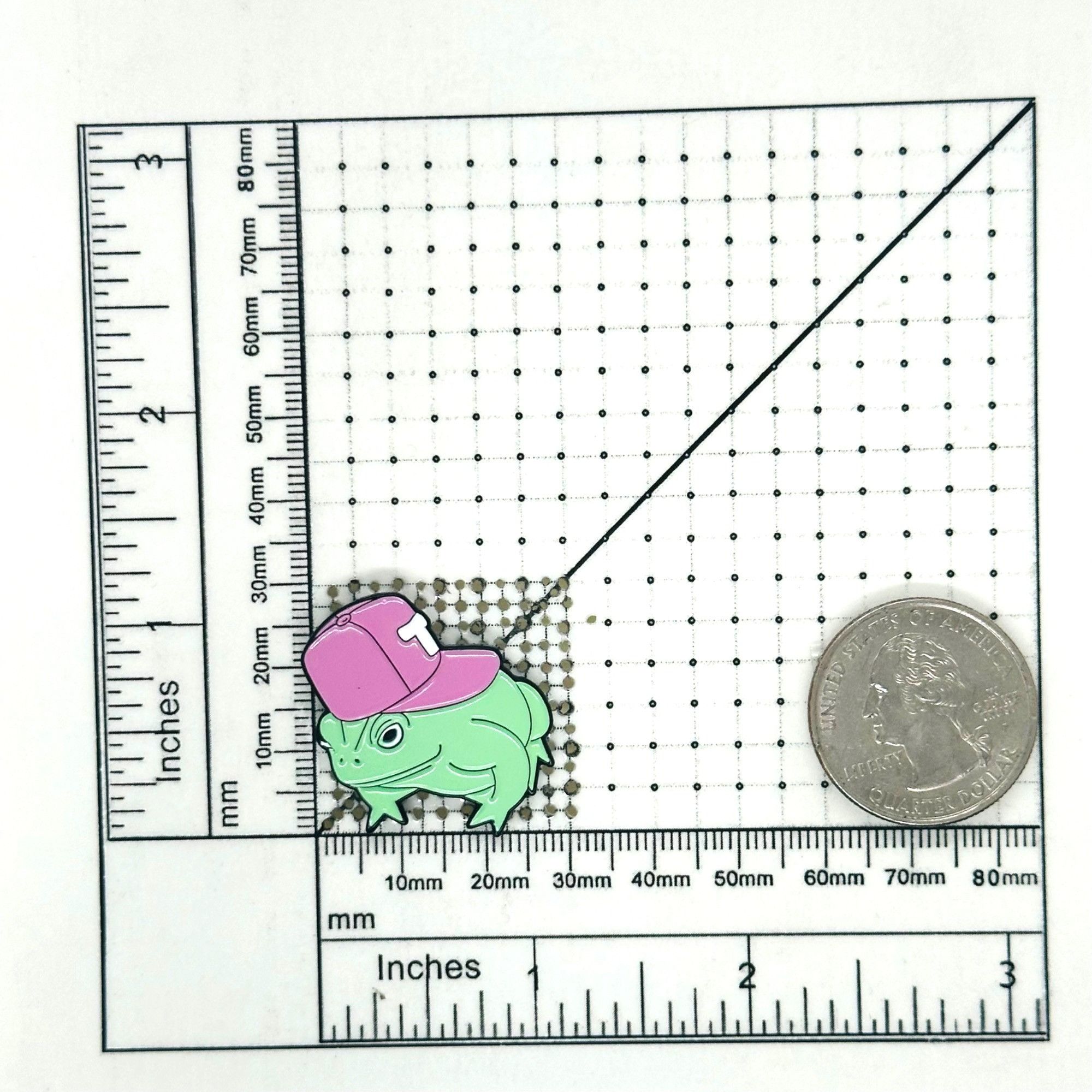 Other ⭐Pin Badge Brooch Enamel Frog With Hat Green Frogo Cool Toad Size ONE SIZE - 6 Thumbnail
