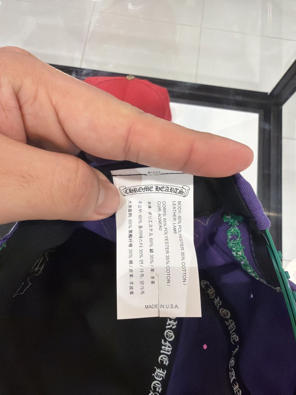 Chrome Hearts Chrome Hearts CH Cross Patch Purple/Green Hat Size ONE SIZE - 6 Thumbnail