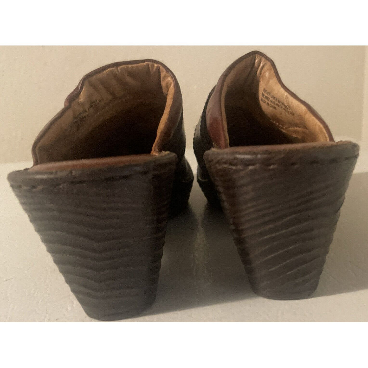 Born BORN WOMENS BROWN LEATHER SLIP-ON CLOGS SHOES SIZE 10 Size US 10 / IT 40 - 6 Thumbnail
