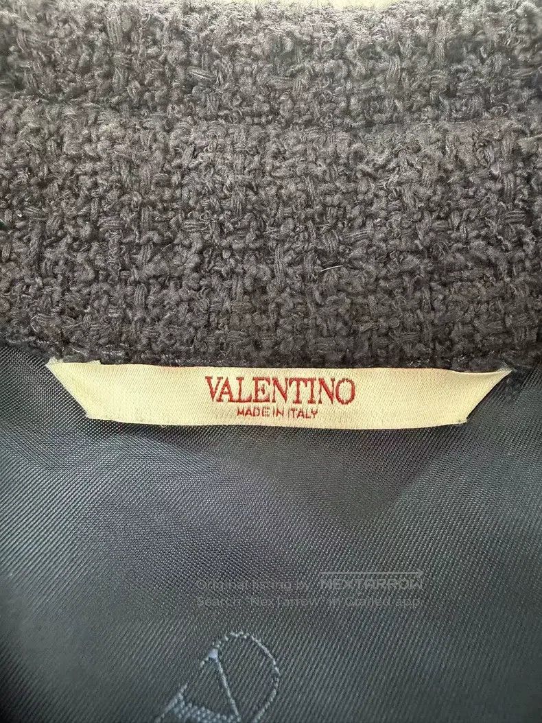 Valentino Valentino Navy tweed coat Size L / US 10 / IT 46 - 4 Thumbnail