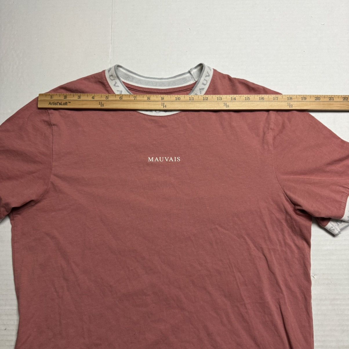 Other MAUVAIS Crew Neck Short Sleeve Logo Tape T-Shirt In Copper Size US L / EU 52-54 / 3 - 8 Thumbnail