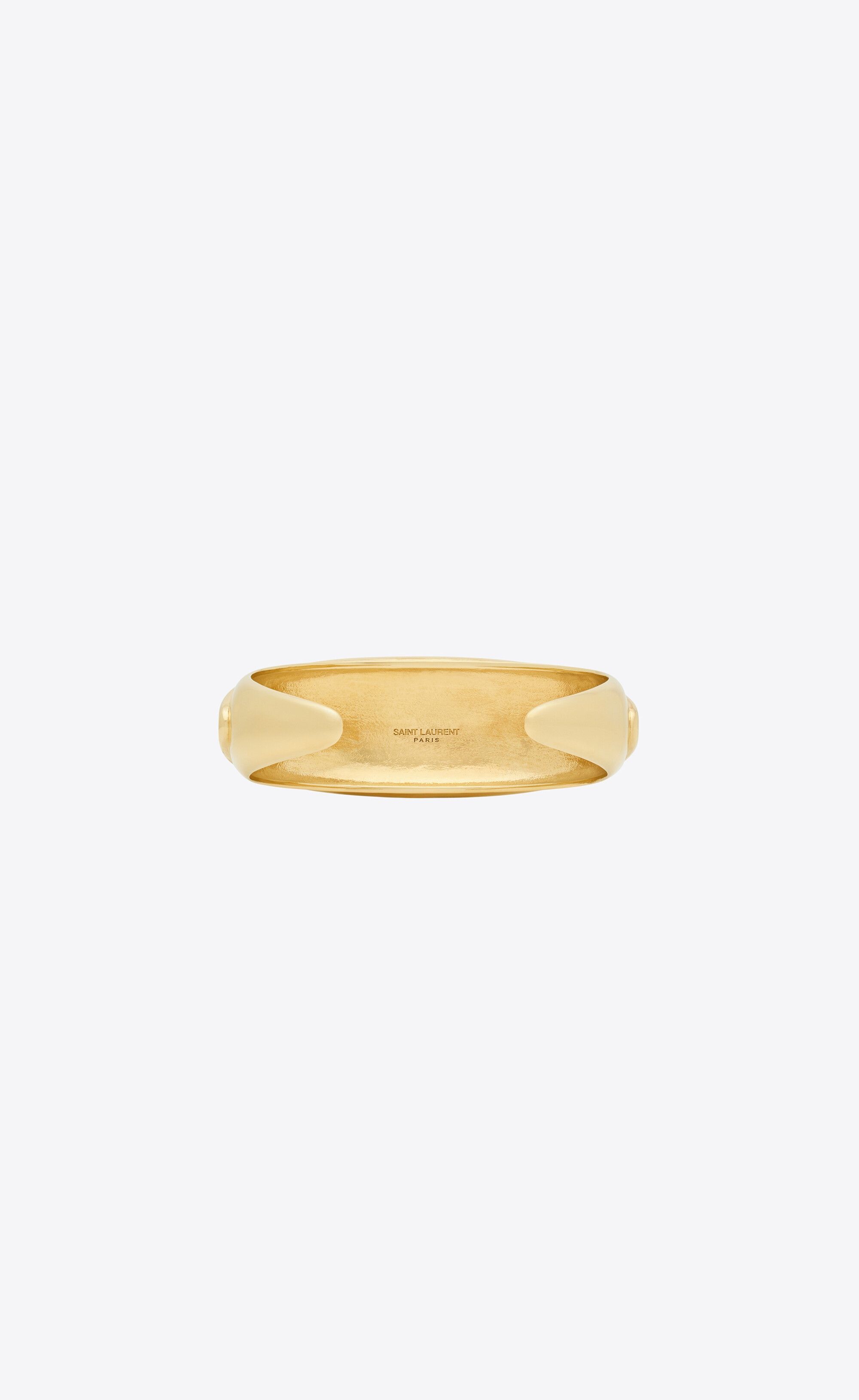 Saint Laurent Paris o1la1rc1a1025 Size: L / Dome Cuff in Metal in Gold Size ONE SIZE - 3 Thumbnail