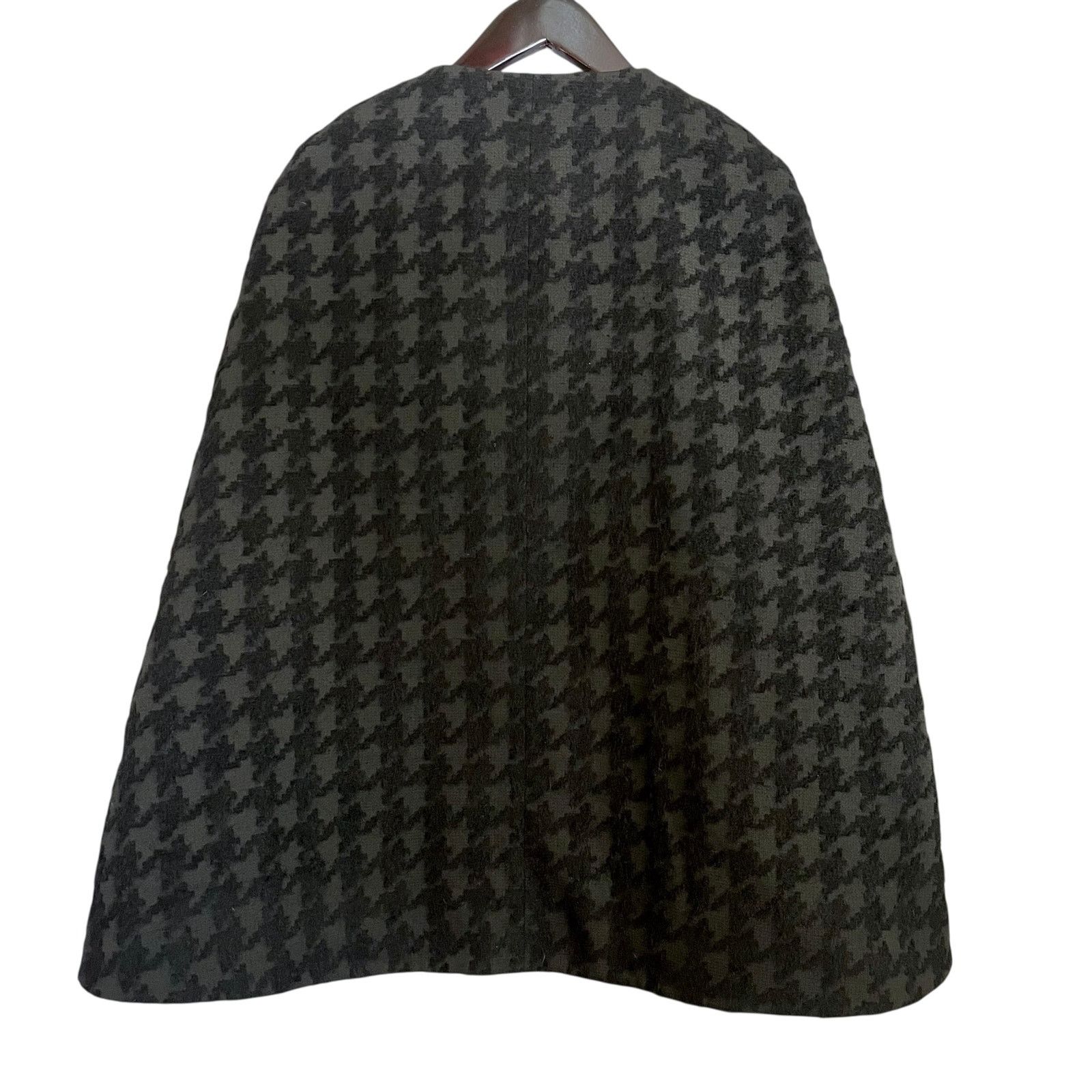 Ted Baker Ted Baker Dannae Black Wool-Blend Houndstooth Cape S/M Size ONE SIZE - 3 Thumbnail