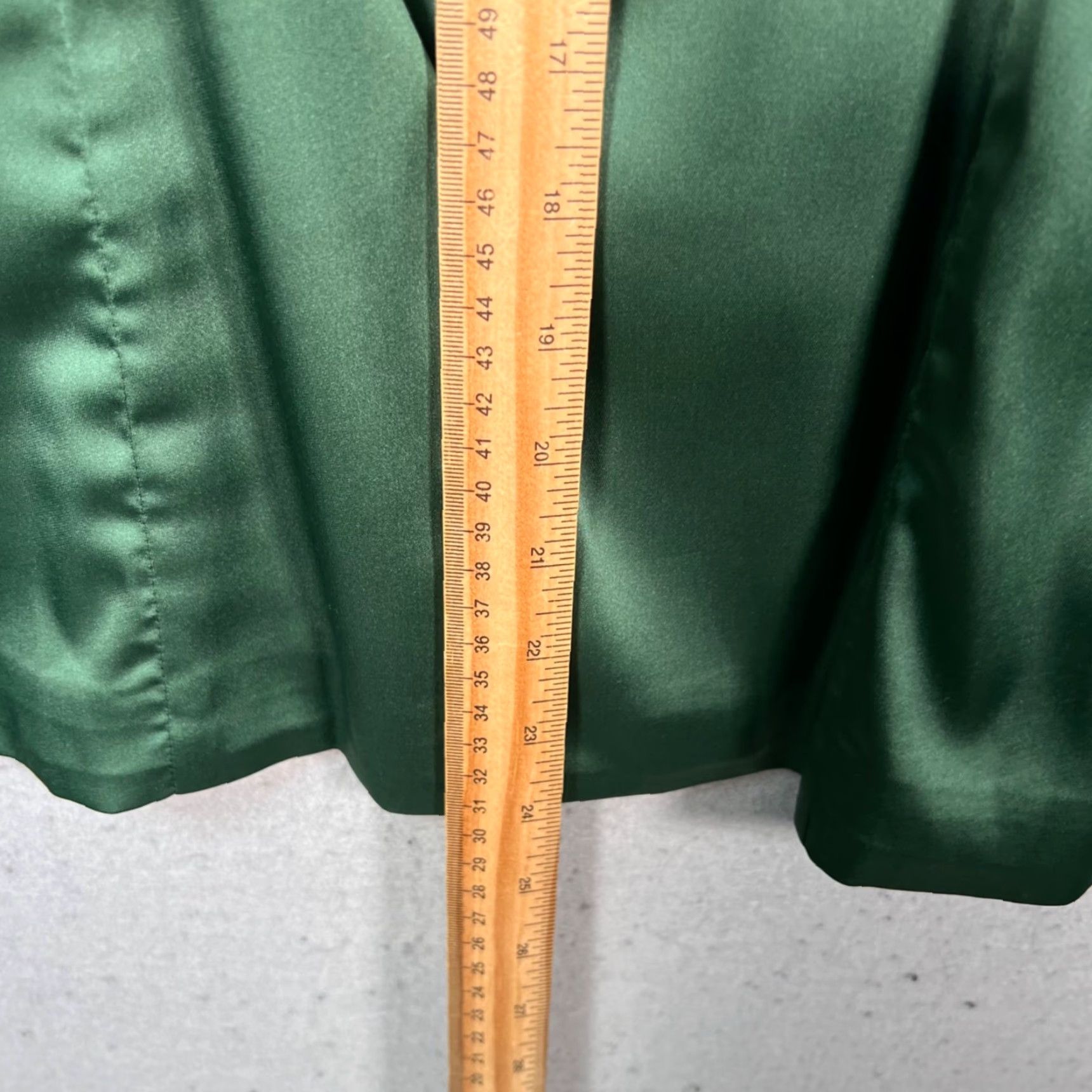 Vintage Sunday Best Womens 2 Satin Green Mini Dress Polyester Blend Adjustable Straps Dress Size XS / US 0-2 / IT 36-38 - 6 Thumbnail
