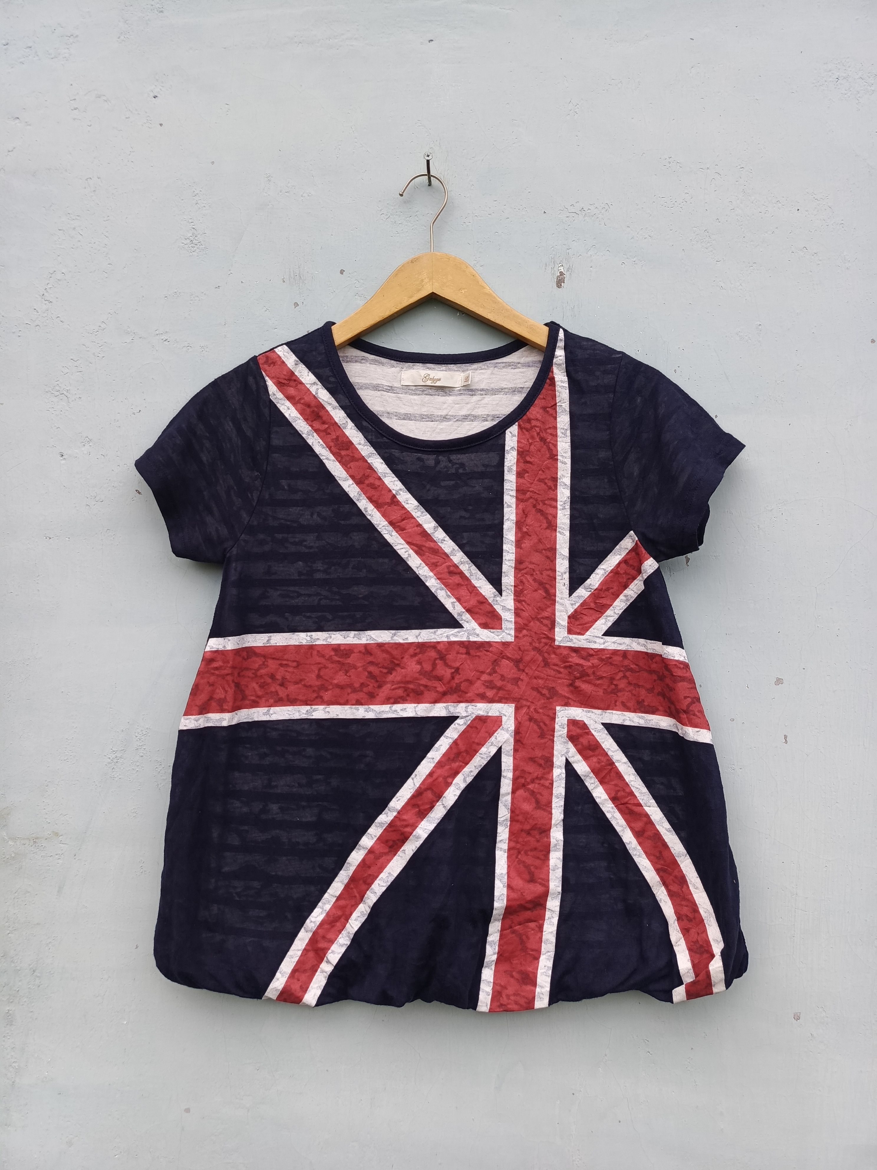 Japanese Brand Galyge British print women tshirt Size L / US 10 / IT 46 - 1 Thumbnail