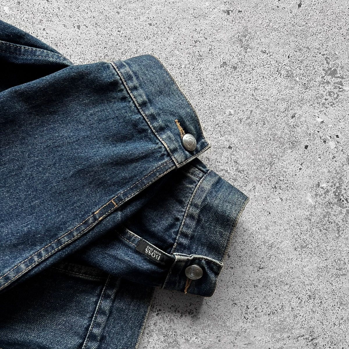 Hugo × Hugo Boss × Vintage Hugo Boss Mens Vintage 90s Blue Long Sleeve Denim Jacket Size US M / EU 48-50 / 2 - 6 Thumbnail