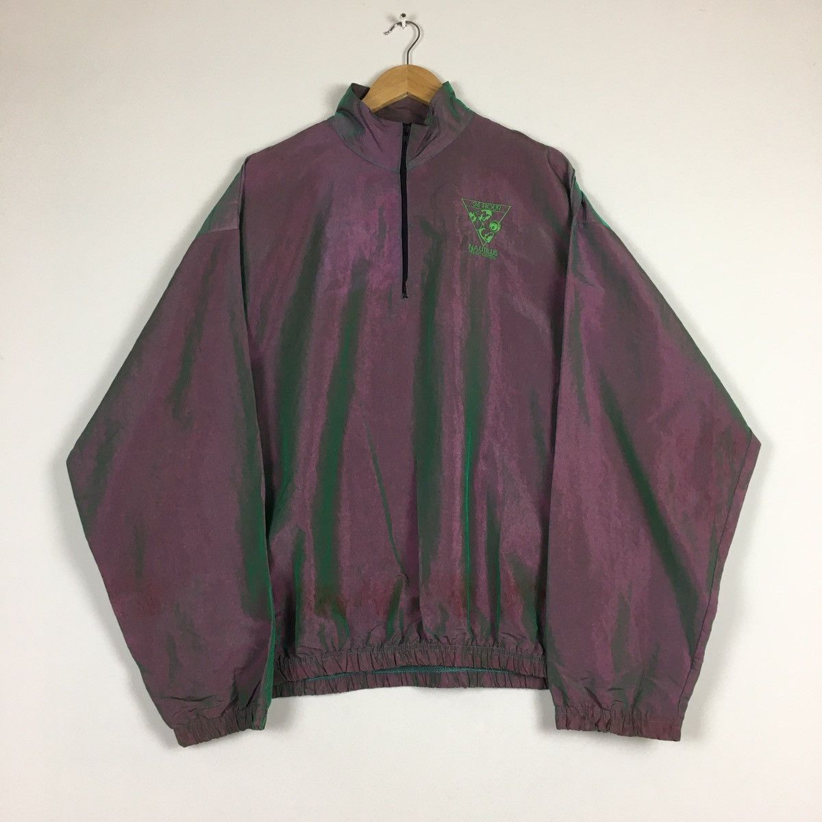 Vintage Vtg Nautilius Fitness Centers Shadow Project Windbreaker Size US XL / EU 56 / 4 - 1 Thumbnail