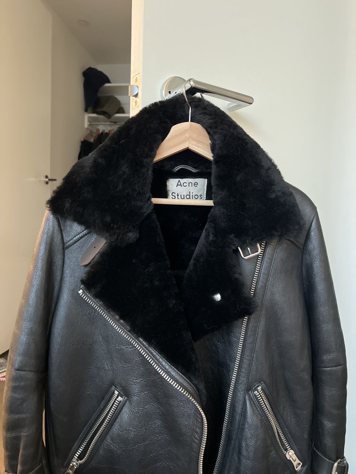 Acne Studios Acne studios lamb fur leather jacket Size XXS / US 00 / IT 34 - 1 Thumbnail