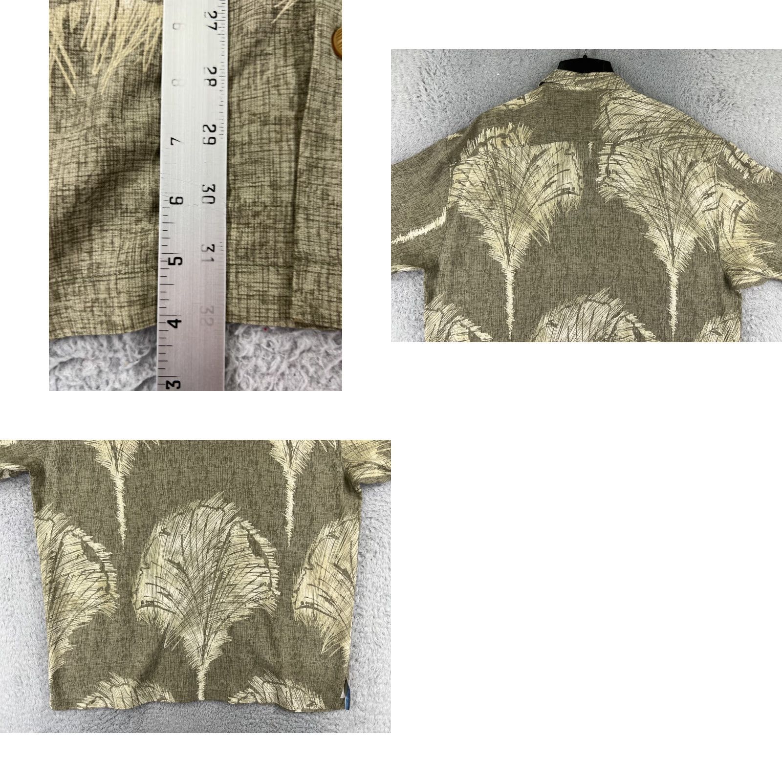 Tommy Bahama Tommy Bahama Shirt Mens XL Beige 100% Silk Abstract Palm Frond Print Shirt Size US XL / EU 56 / 4 - 9 Thumbnail