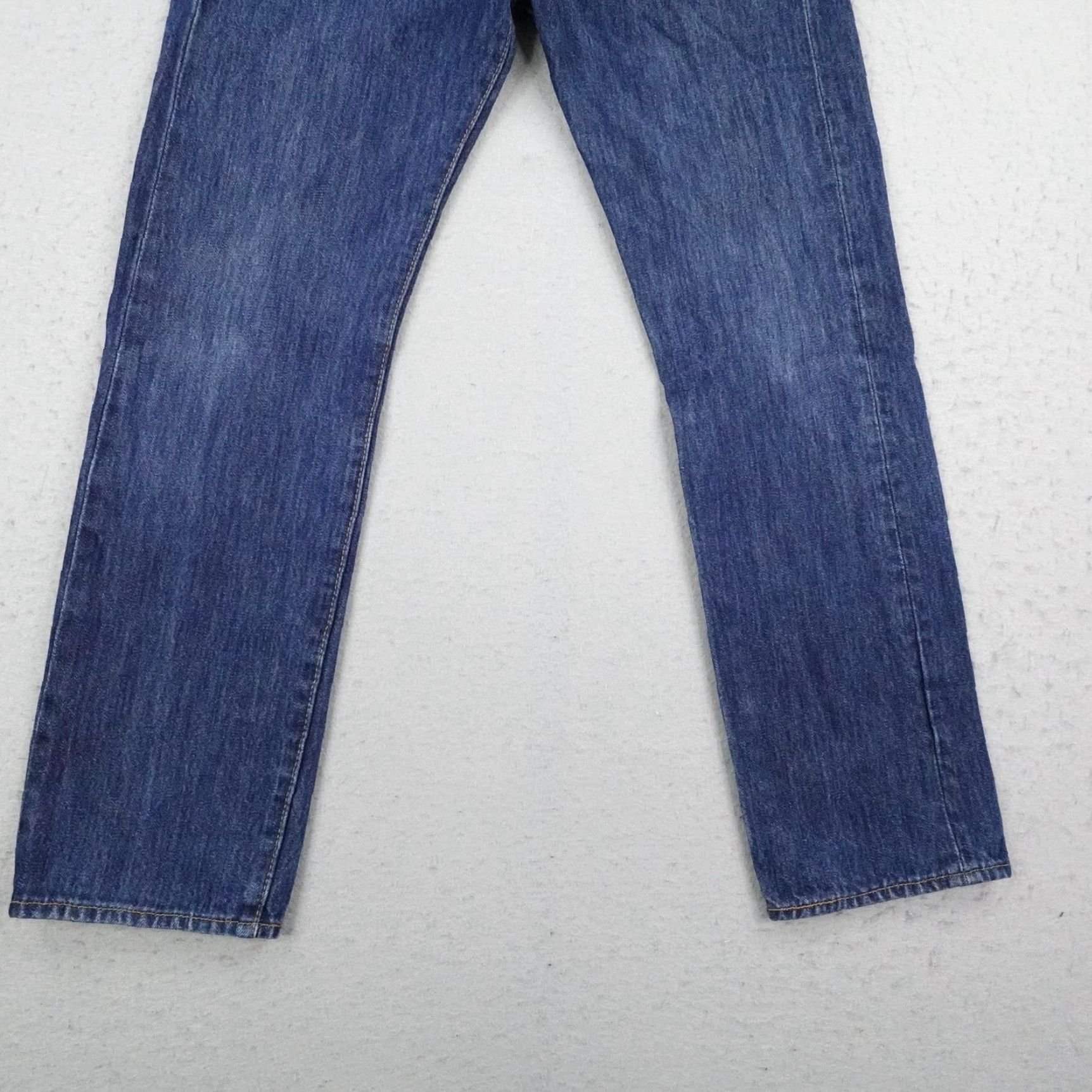 Levi's Levi's Jeans Mens 501 Blue Denim Button Fly Straight Leg 29x30 Vintage? No. 5-Pocket Design Red Tab - Regular Fit, Medium Wash, Cotton - Pants Size US 29 - 3 Thumbnail