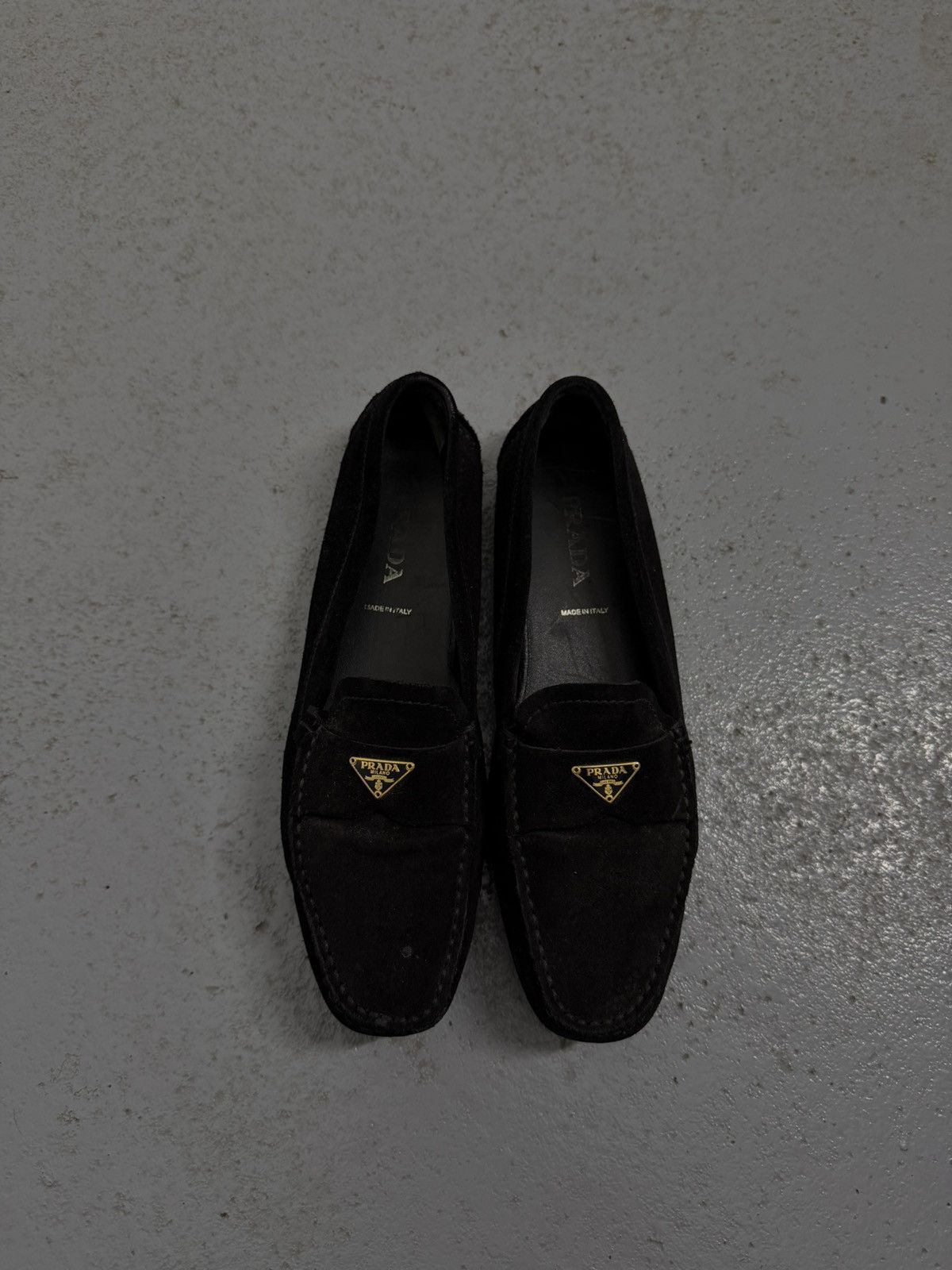 Prada Prada Suede Metal Logo Moccasins Size US 8 / IT 38 - 2 Thumbnail
