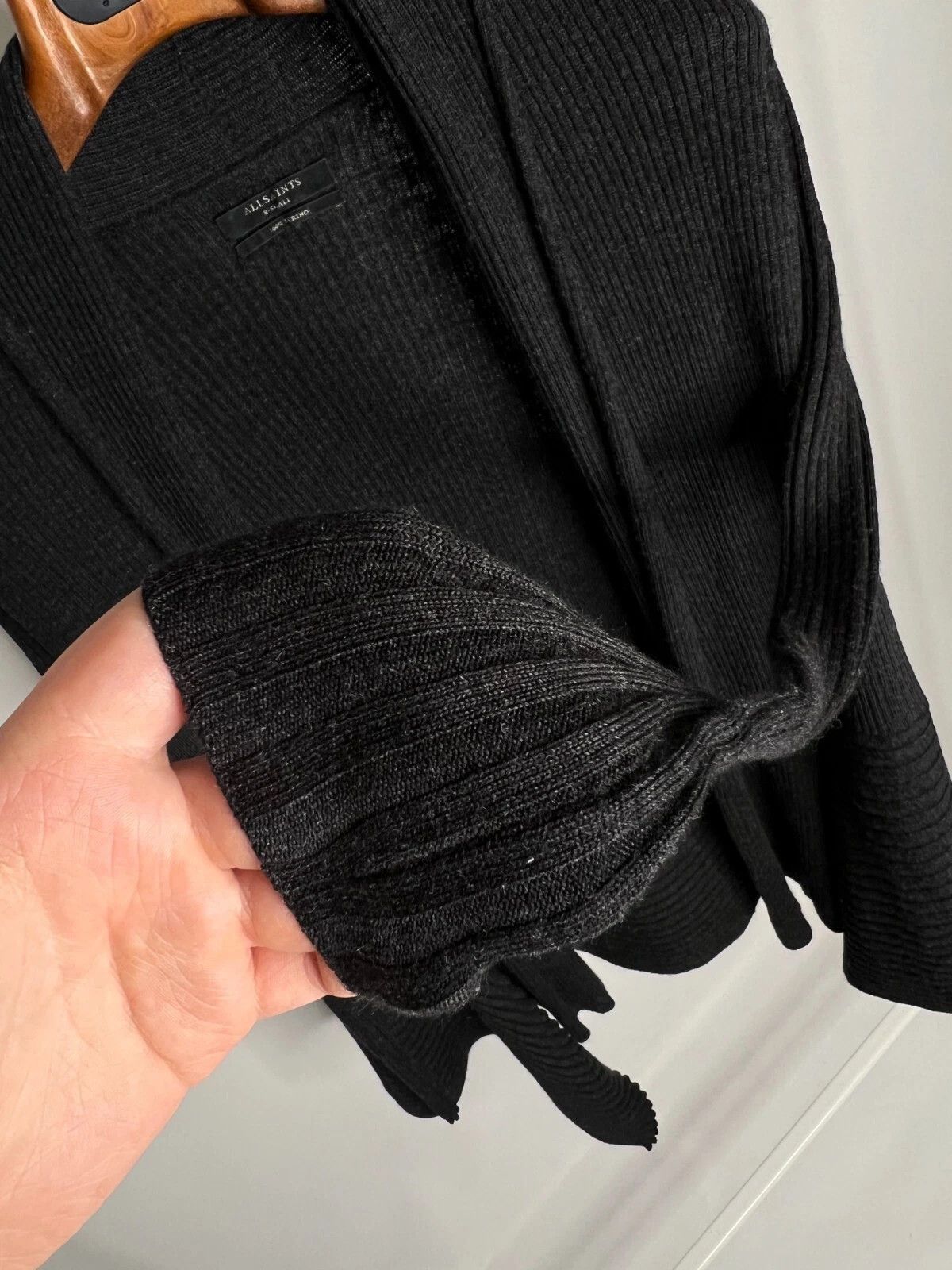Allsaints Allsaints Keld Open Knit Cardigan Turtleneck Wool Women's Size XS / US 0-2 / IT 36-38 - 7 Thumbnail