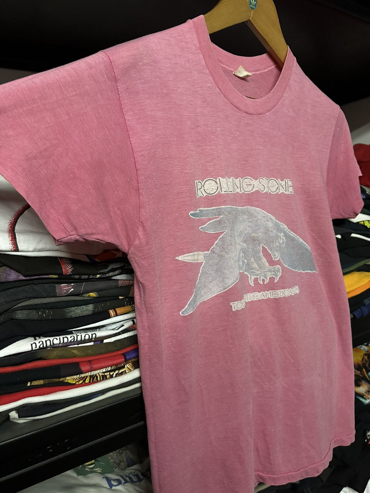 Band Tees × Vintage Vintage 70s Rolling Stones Tour Faded Tee Size US M / EU 48-50 / 2 - 4 Thumbnail